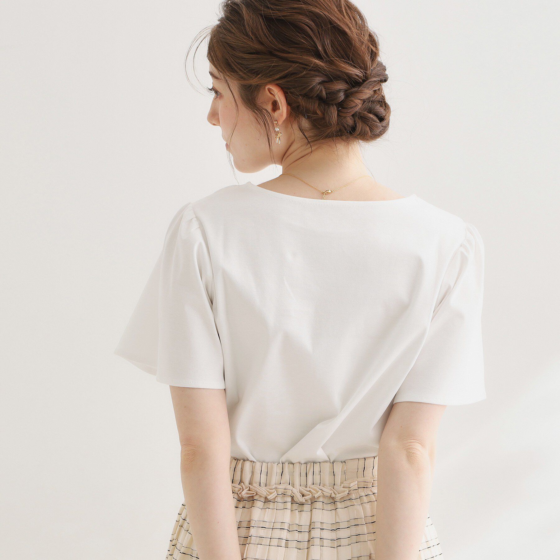 Couture broach「【接触冷感・UVカット・洗える】リボンプリントTシャツ」|Tシャツ・カットソー|