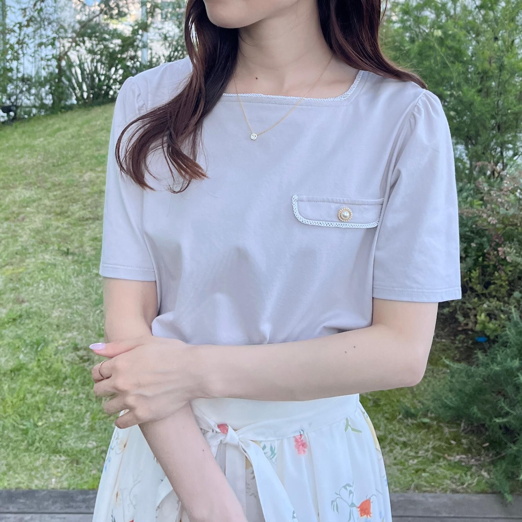 Couture broach「【接触冷感・UVカット・洗える】マリンコードTシャツ」|Tシャツ・カットソー|