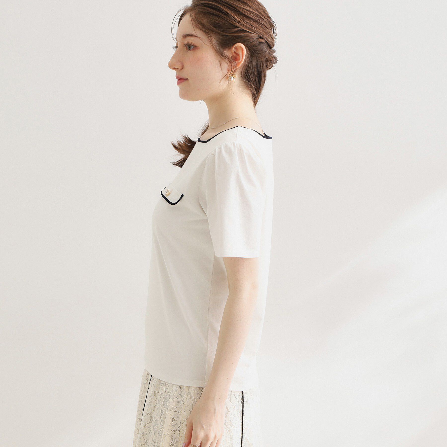 Couture broach「【接触冷感・UVカット・洗える】マリンコードTシャツ」|Tシャツ・カットソー|