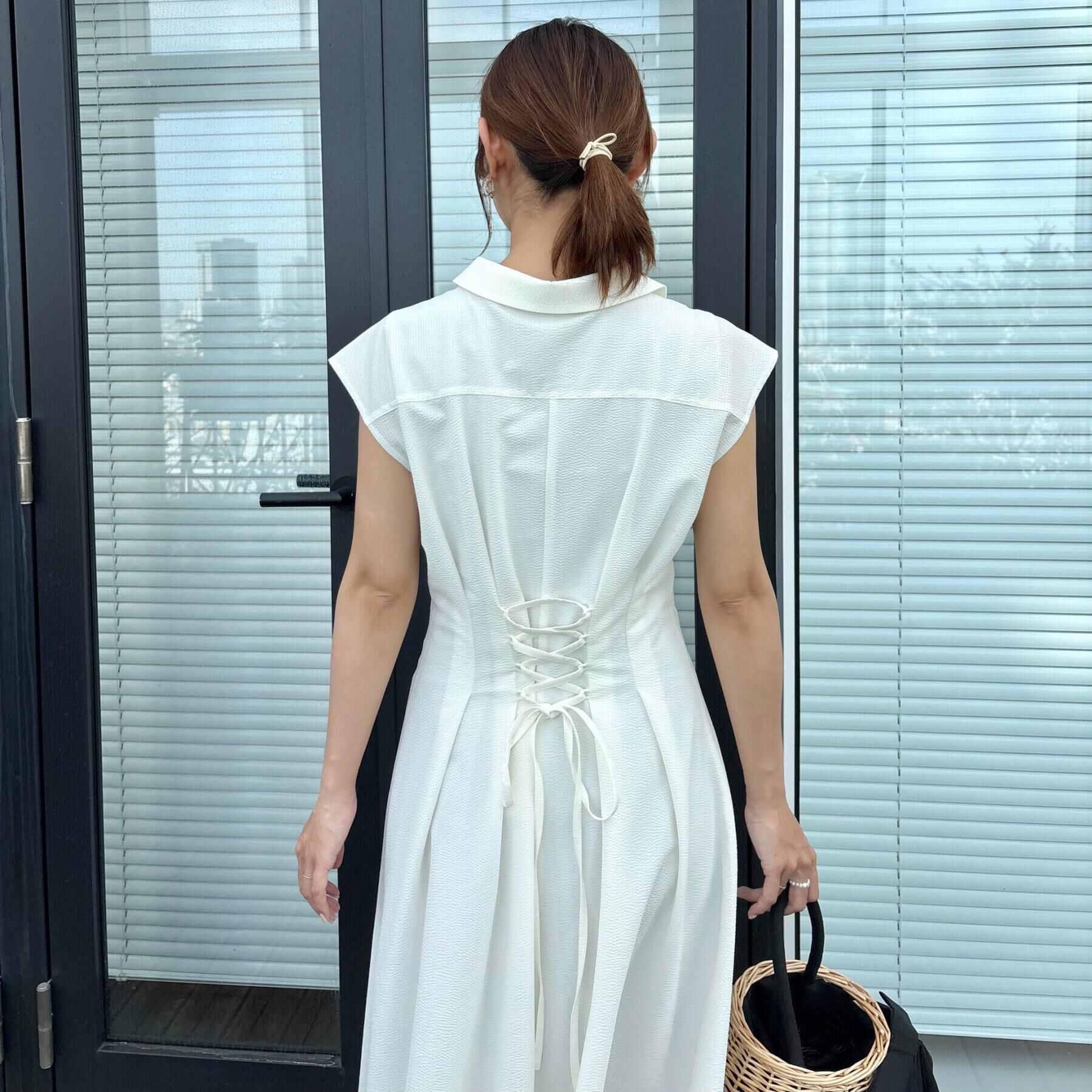 Couture broach「【洗える】サッカー シャツワンピース」|ワンピース|