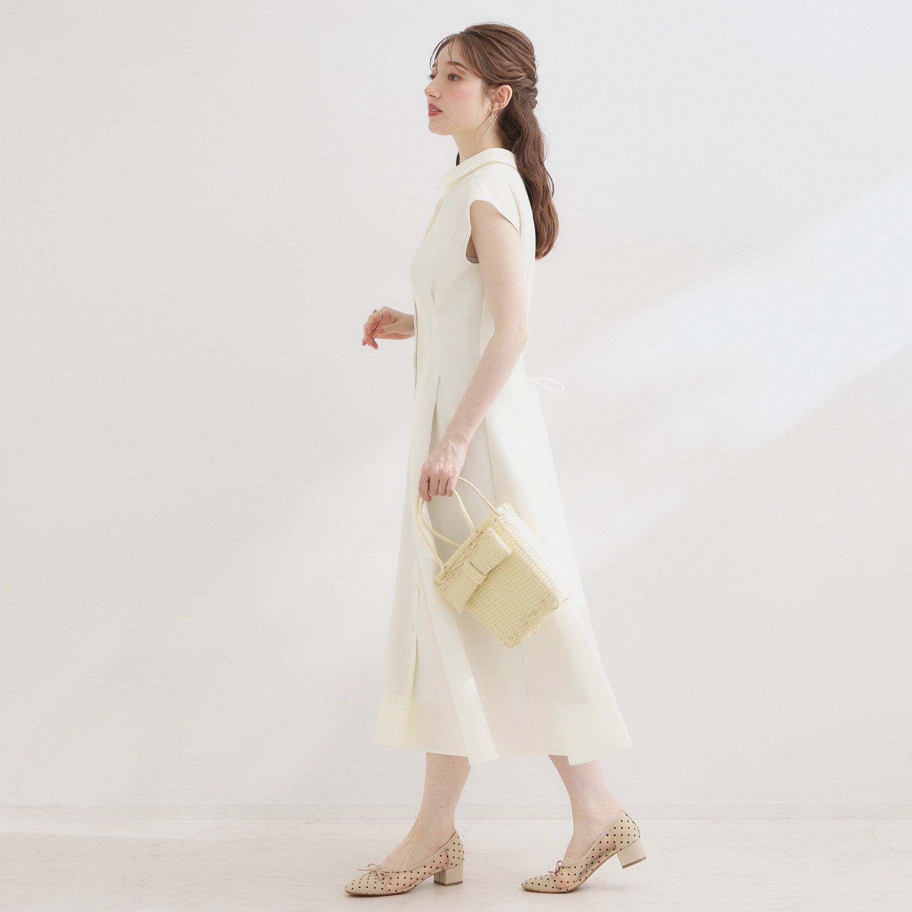Couture broach「【洗える】サッカー シャツワンピース」|ワンピース|