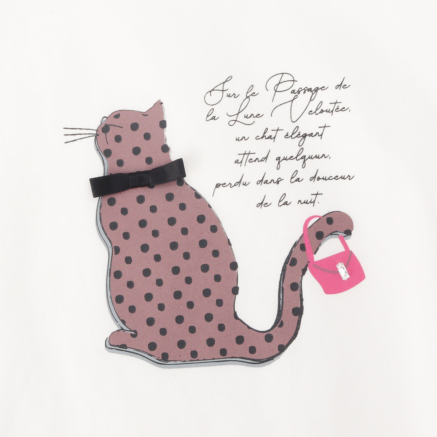 Couture broach「【接触冷感・UVカット・洗える】CATプリントTシャツ」|Tシャツ・カットソー|