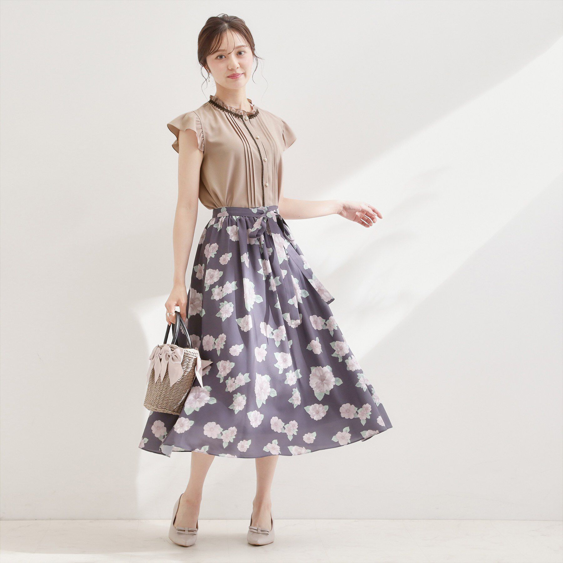 Couture broach「【洗える】ピコレース ピンタックブラウス」|シャツ・ブラウス|