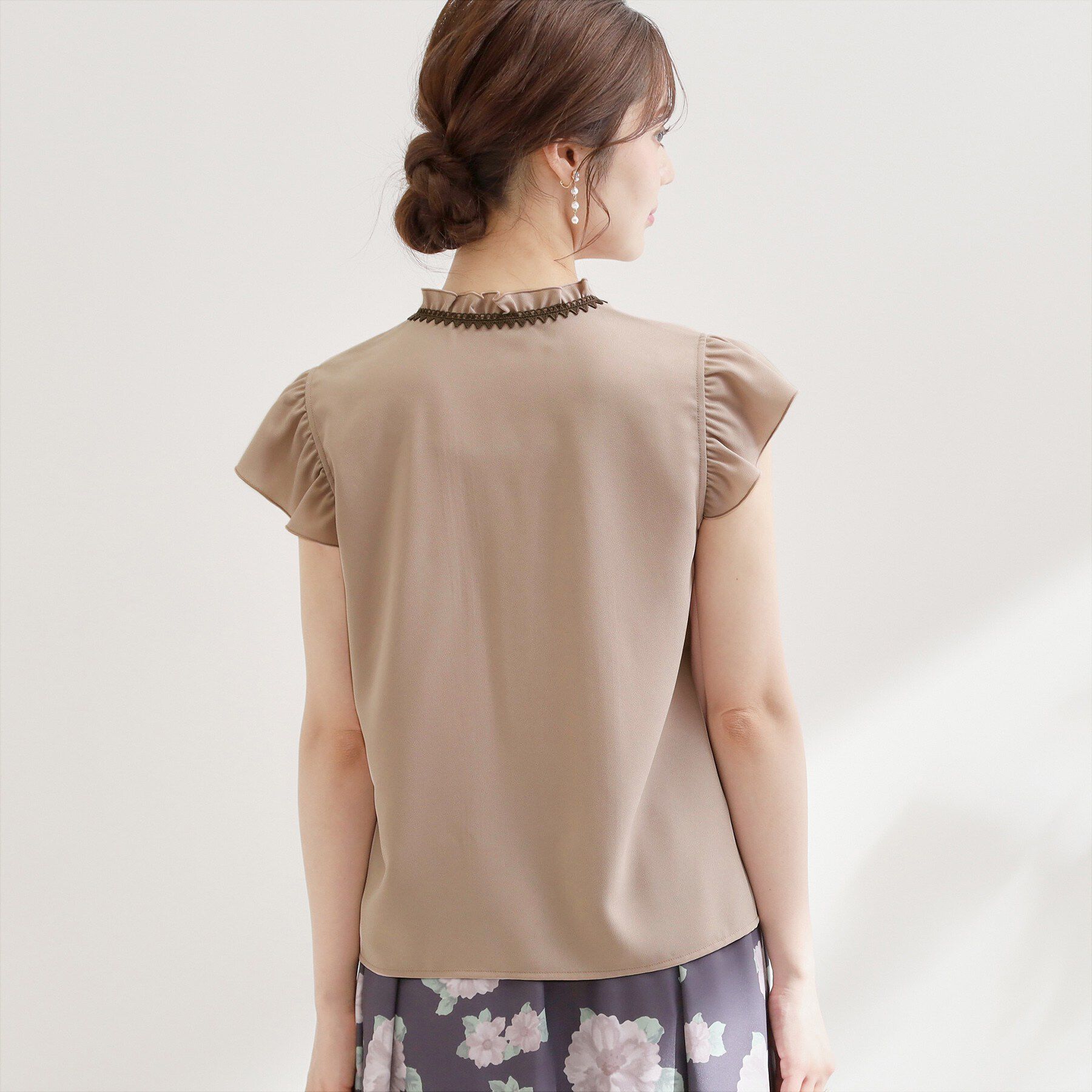 Couture broach「【洗える】ピコレース ピンタックブラウス」|シャツ・ブラウス|