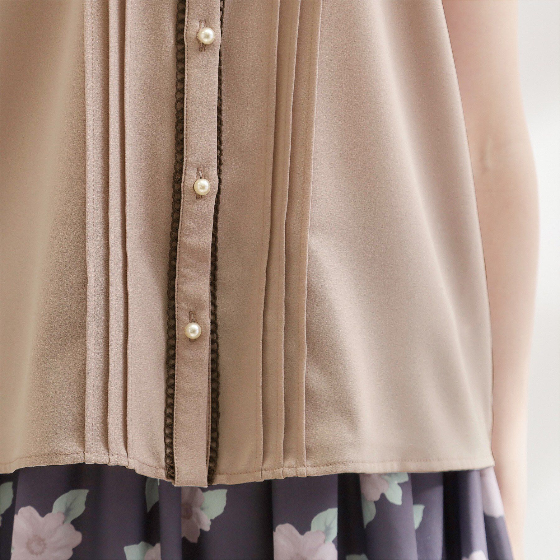 Couture broach「【洗える】ピコレース ピンタックブラウス」|シャツ・ブラウス|