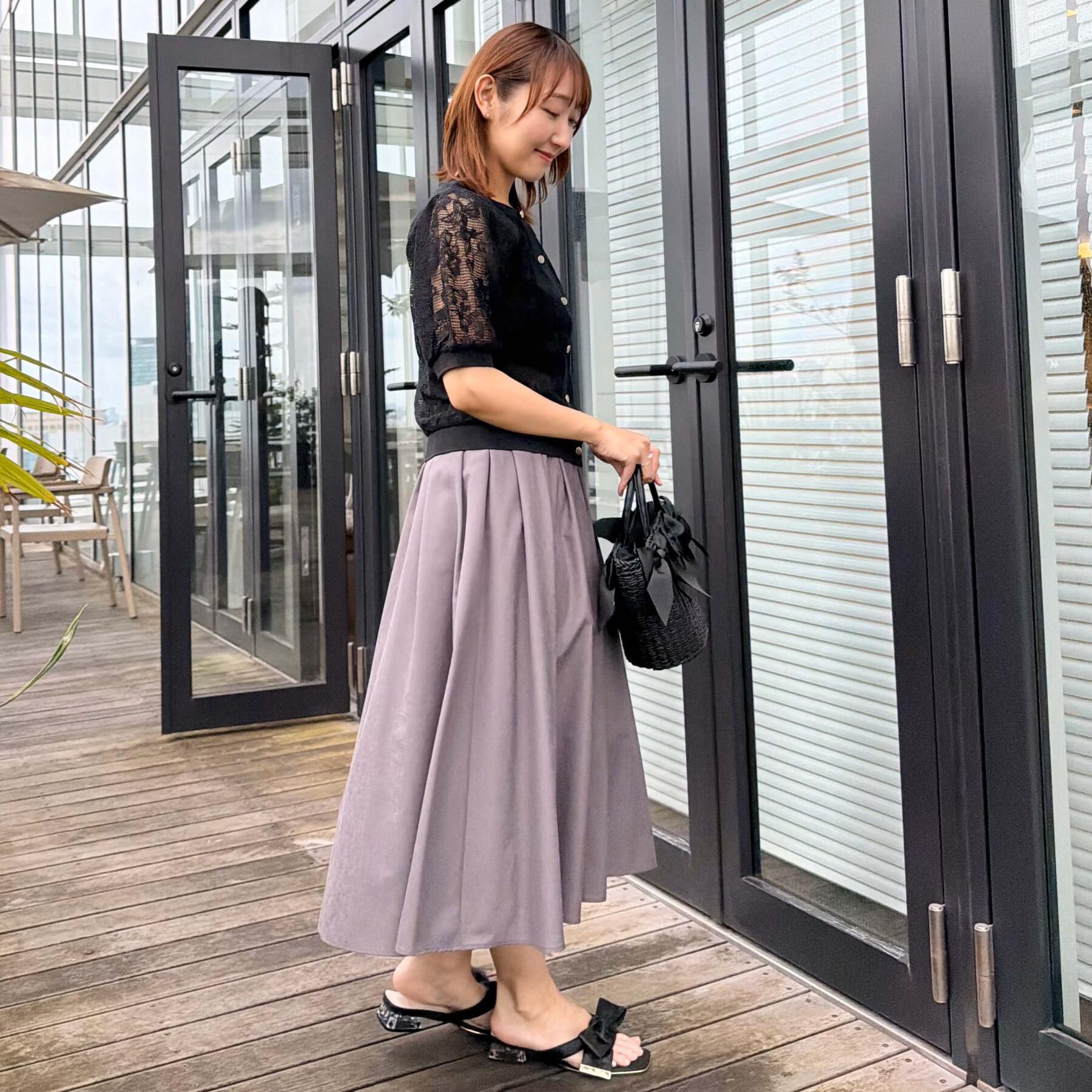Couture broach「【洗える】フラワーレース カーディガン」|カーディガン|