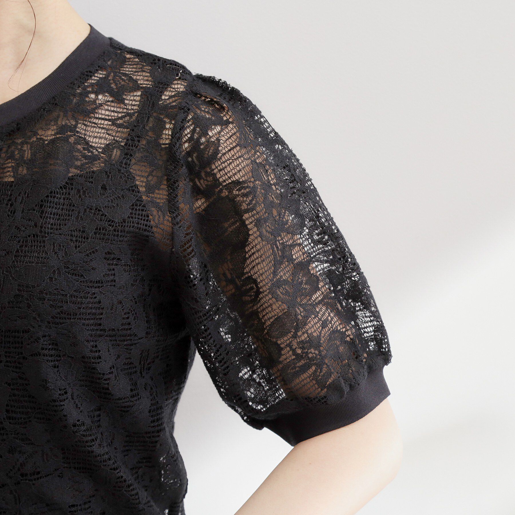 Couture broach「【洗える】フラワーレース カーディガン」|カーディガン|
