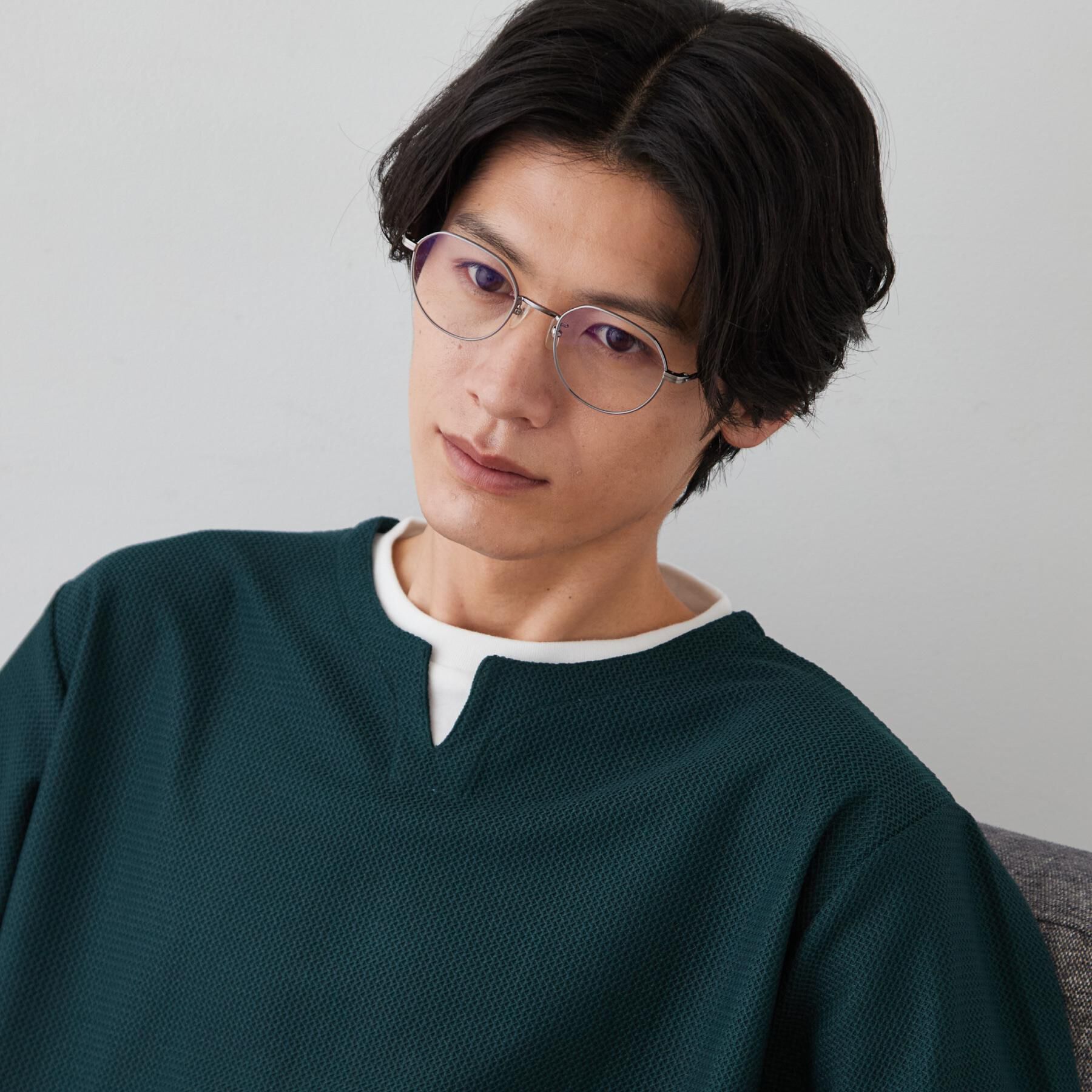 THE SHOP TK「【一枚でコーディネートが完成！】レイヤード風 キーネック 半袖Tシャツ 洗濯機OK」|Tシャツ・カットソー|