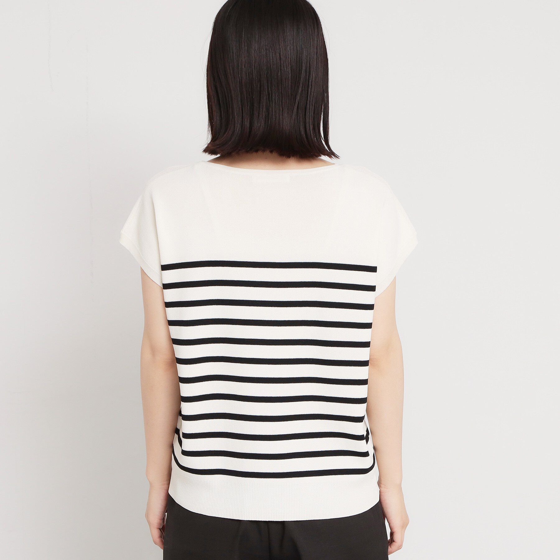 THE SHOP TK「【S-XL/ひんやりタッチ】多機能フレンチスリーブニット 洗濯機OK/UVケア/毛玉になりにくい」|ニット・セーター|