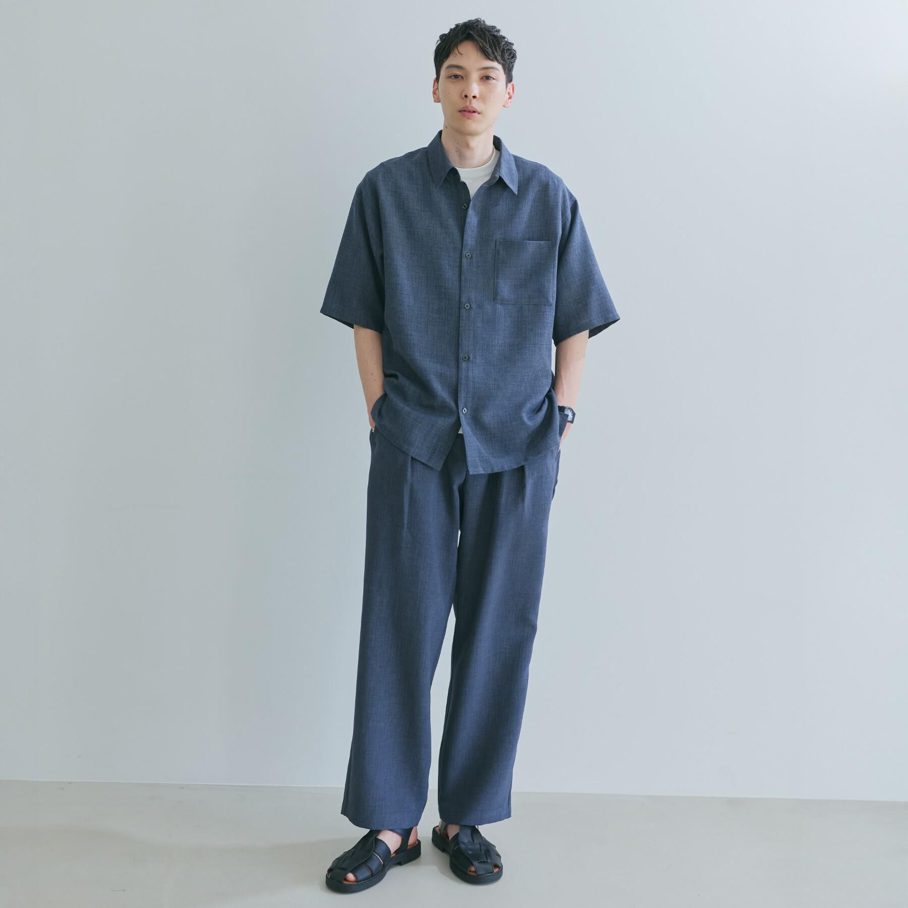 THE SHOP TK「【LINO FINE】 リネンライク半袖シャツ UVカット／イージーケア／吸水速乾／洗濯機OK／セッ」|シャツ・ブラウス|