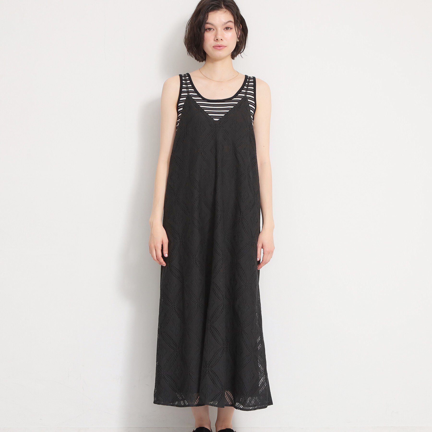 THE SHOP TK「ほんのり品の良い甘さ レースキャミワンピース」|ワンピース|