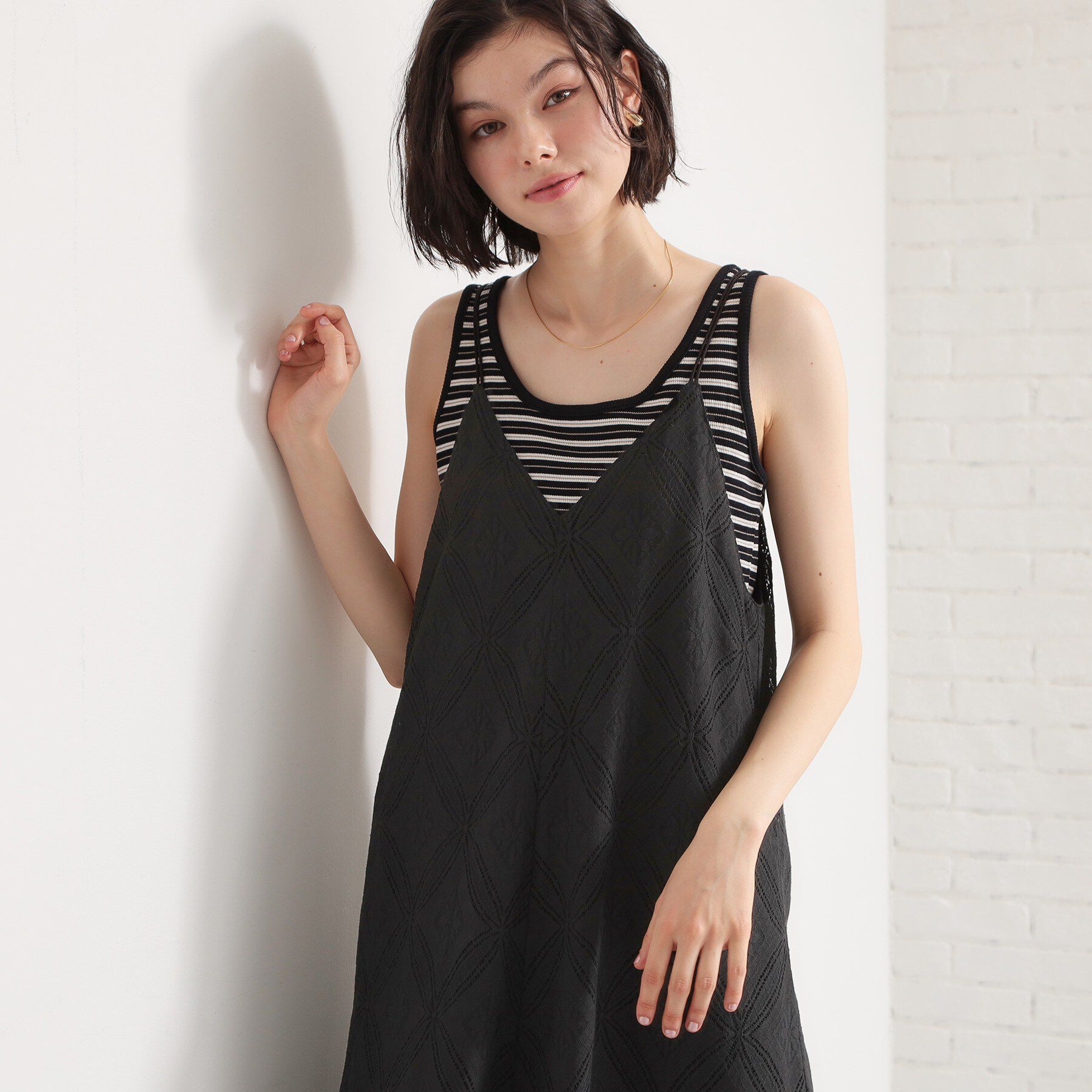THE SHOP TK「ほんのり品の良い甘さ レースキャミワンピース」|ワンピース|