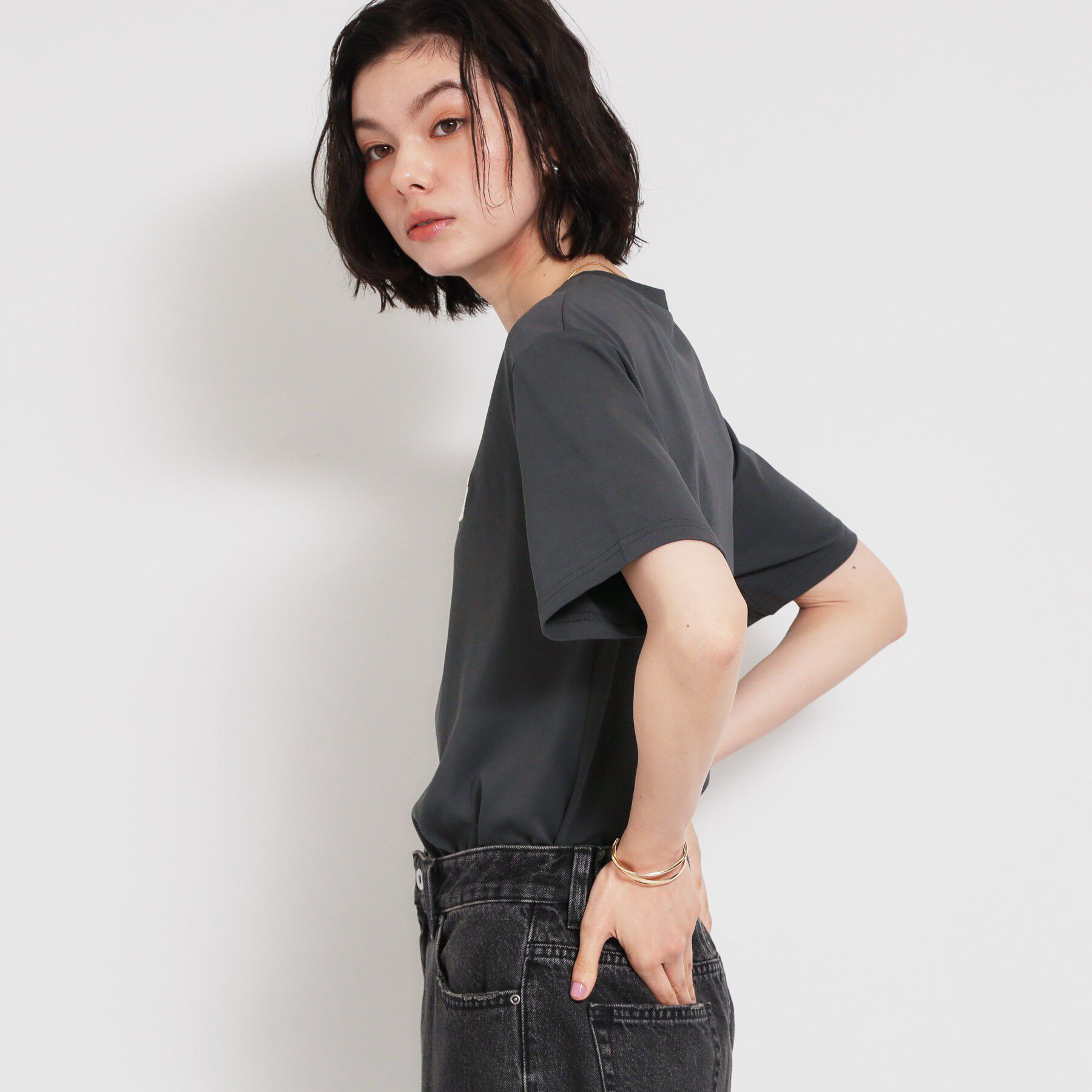 THE SHOP TK「【ひんやりさらさら】ロゴアソートクルーネックTシャツ」|Tシャツ・カットソー|