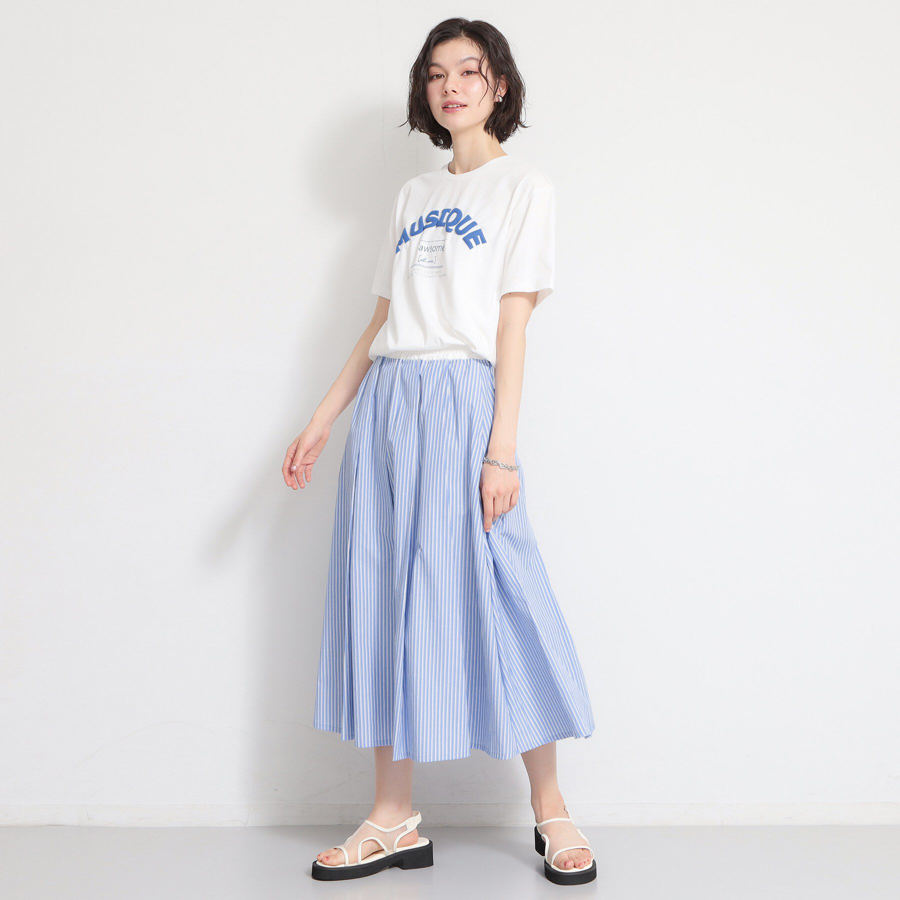 THE SHOP TK「【ひんやりさらさら】ロゴアソートクルーネックTシャツ」|Tシャツ・カットソー|