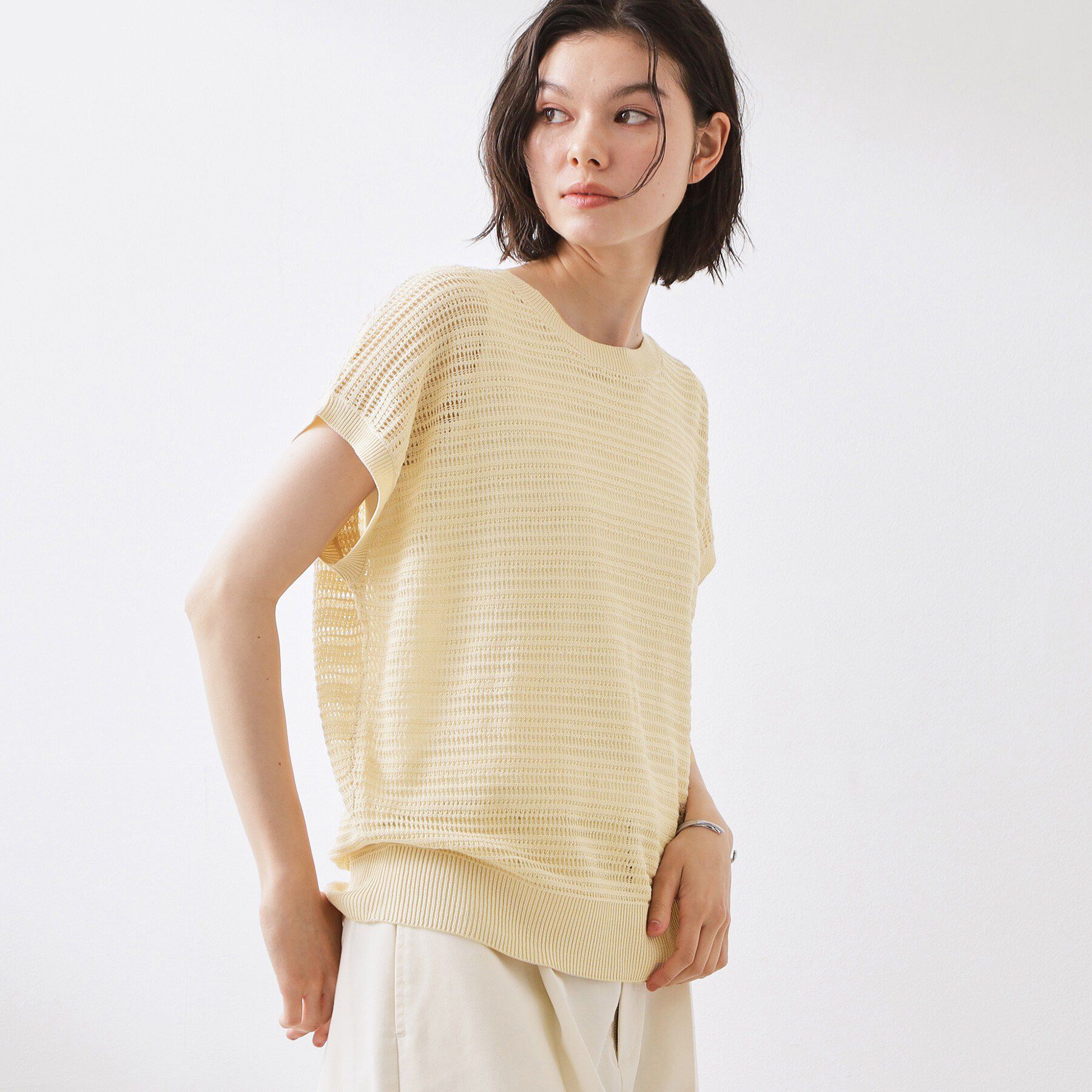 THE SHOP TK「【2点セット】メッシュニット+タンクトップ」|その他|