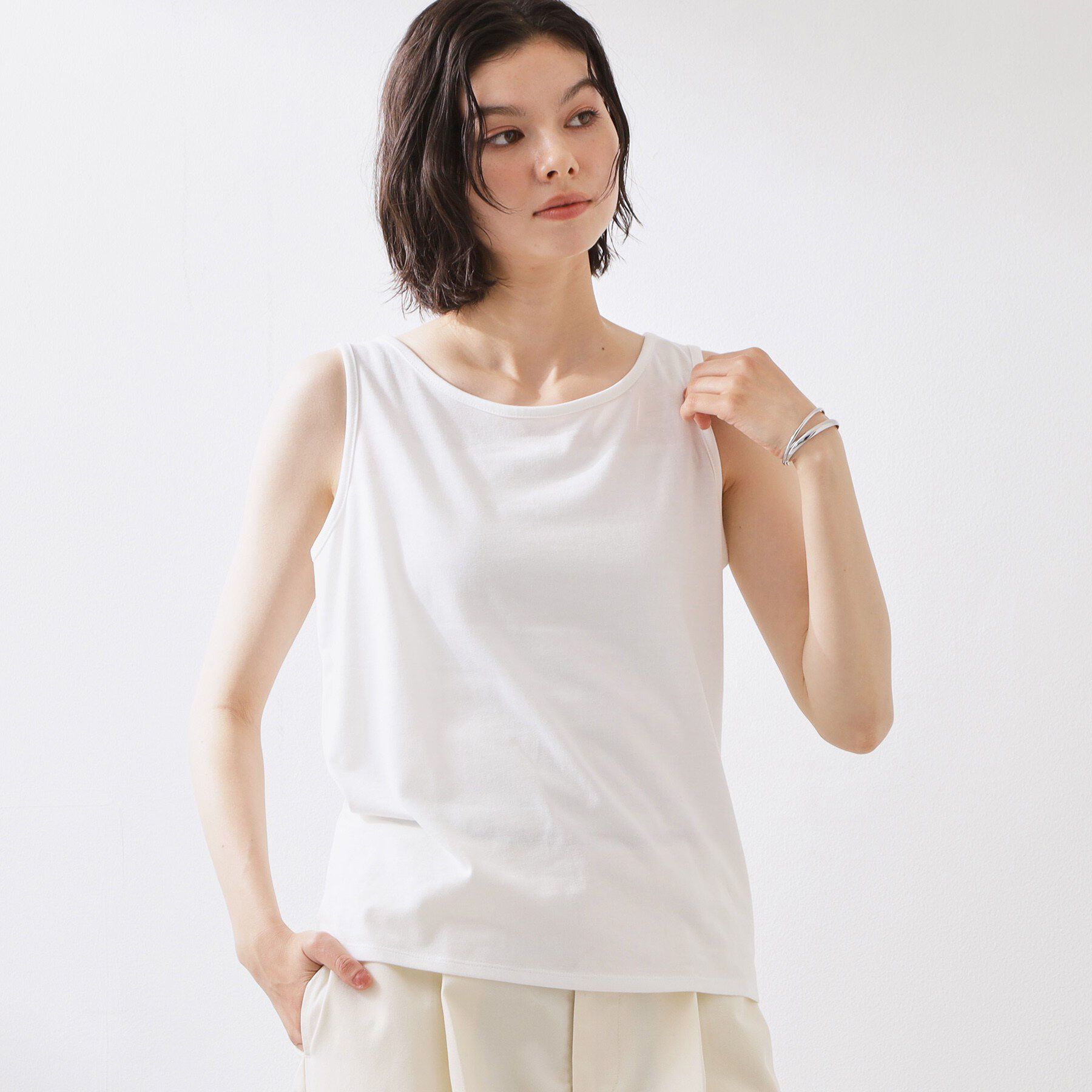 THE SHOP TK「【2点セット】メッシュニット+タンクトップ」|その他|