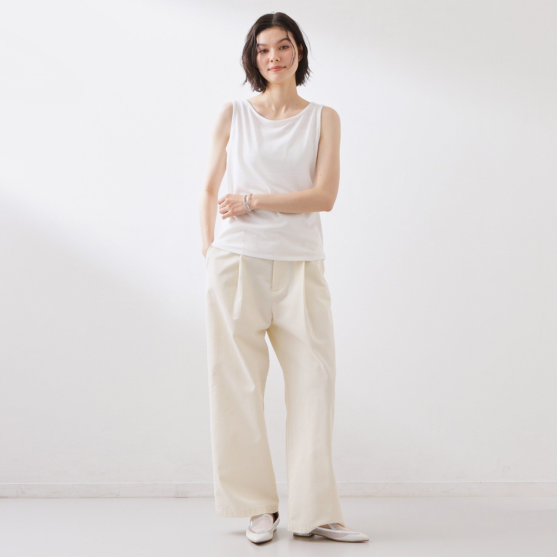 THE SHOP TK「【2点セット】メッシュニット+タンクトップ」|その他|