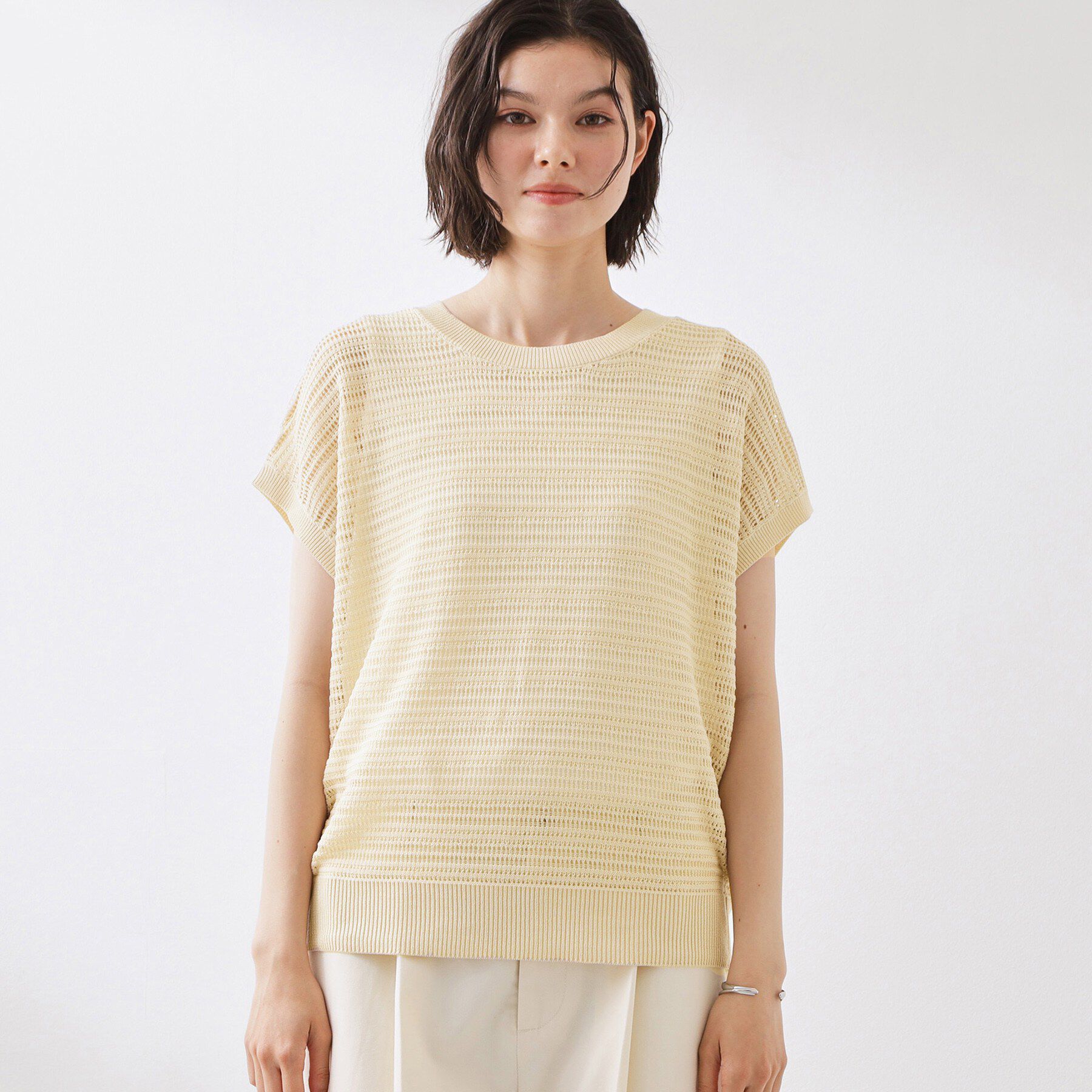 THE SHOP TK「【2点セット】メッシュニット+タンクトップ」|その他|