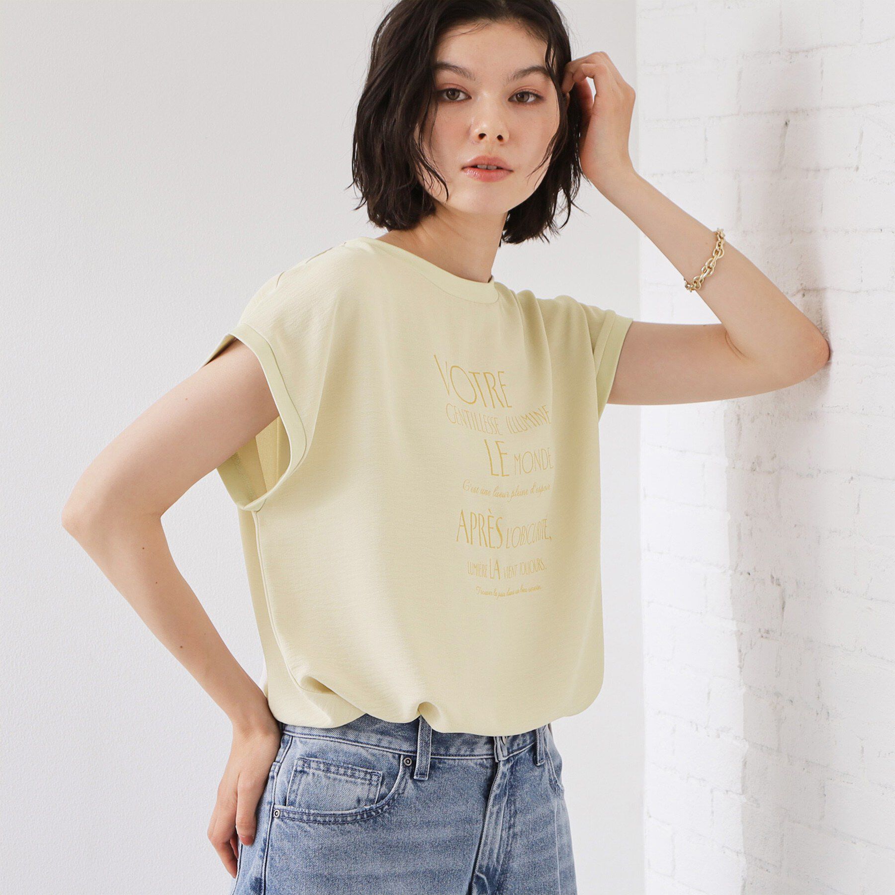 THE SHOP TK「【ひんやりさらさら】軽やかに着られる プリントTシャツ」|Tシャツ・カットソー|