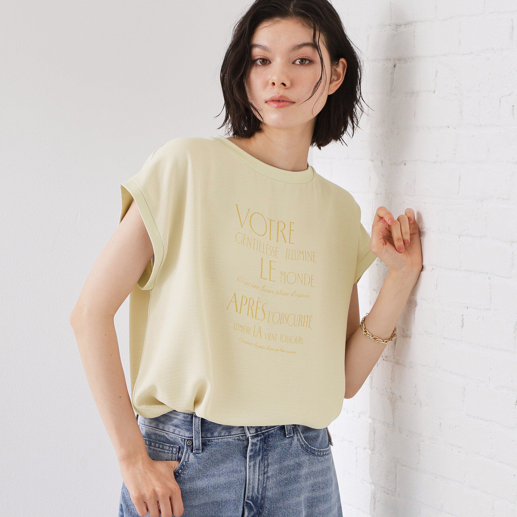 THE SHOP TK「【ひんやりさらさら】軽やかに着られる プリントTシャツ」|Tシャツ・カットソー|