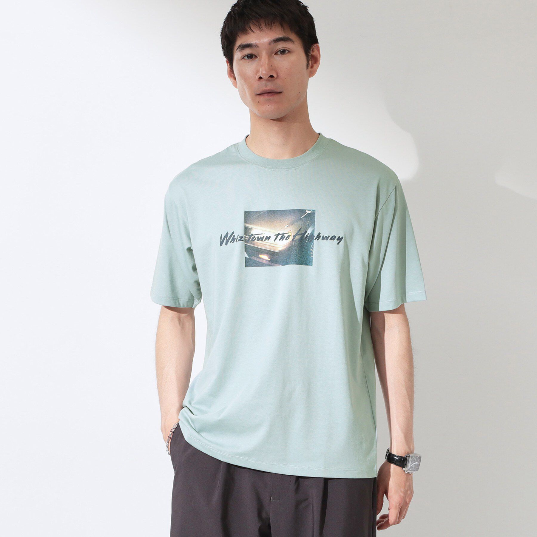 THE SHOP TK「COOLフォト半袖Tシャツ 接触冷感／洗濯機OK」|Tシャツ・カットソー|