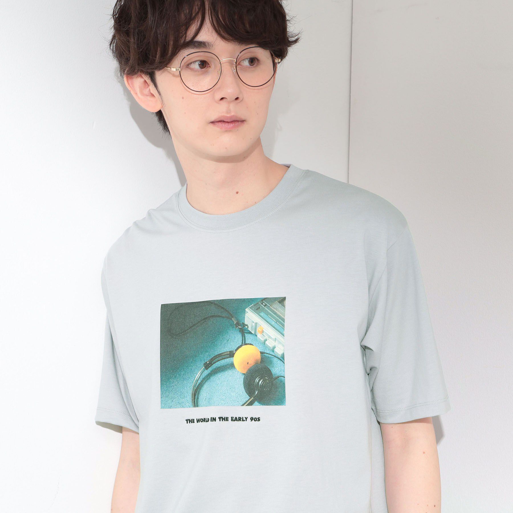THE SHOP TK「COOLフォト半袖Tシャツ 接触冷感／洗濯機OK」|Tシャツ・カットソー|ライトグレー(011