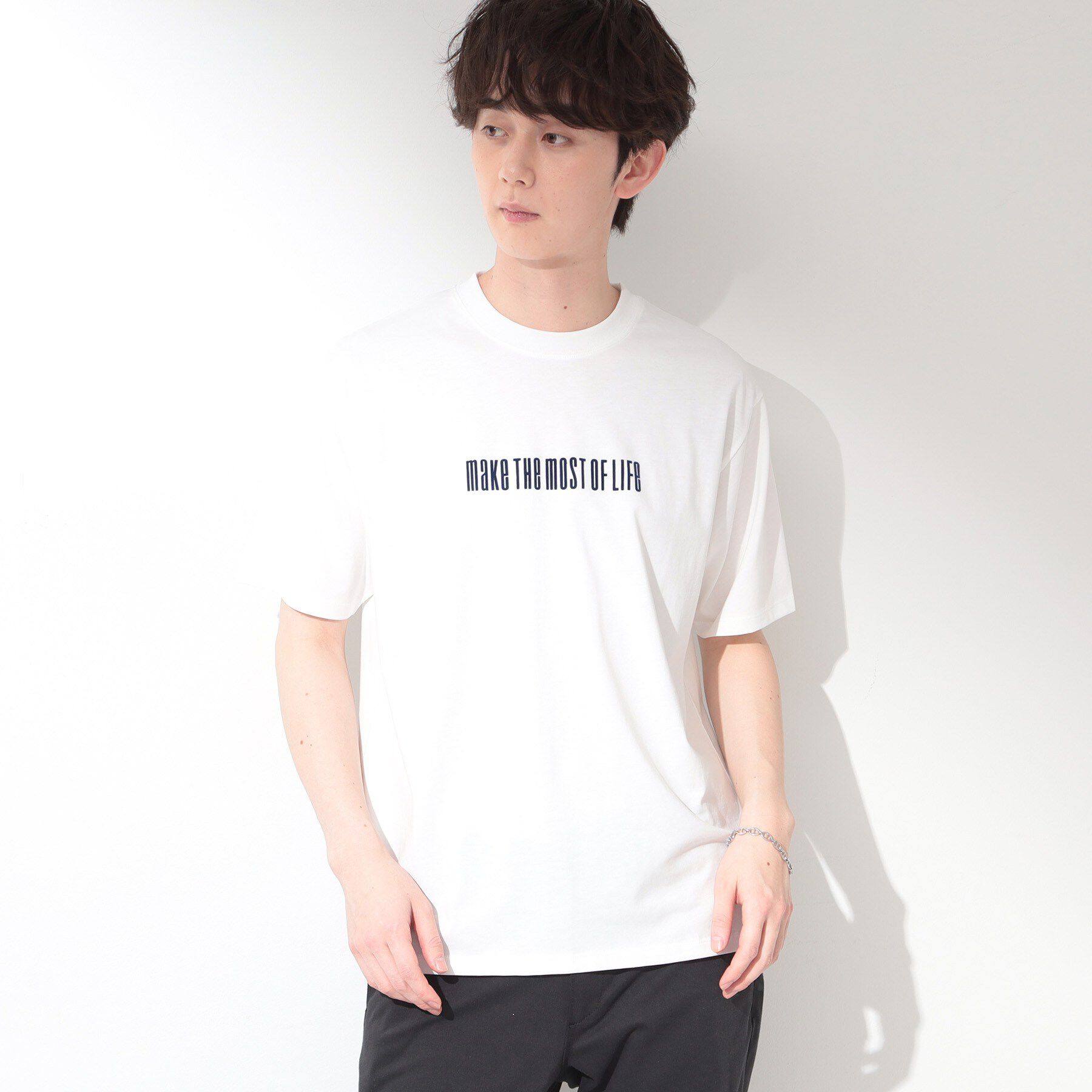 THE SHOP TK「COOLロゴ半袖Tシャツ 接触冷感／洗濯機OK」|Tシャツ・カットソー|