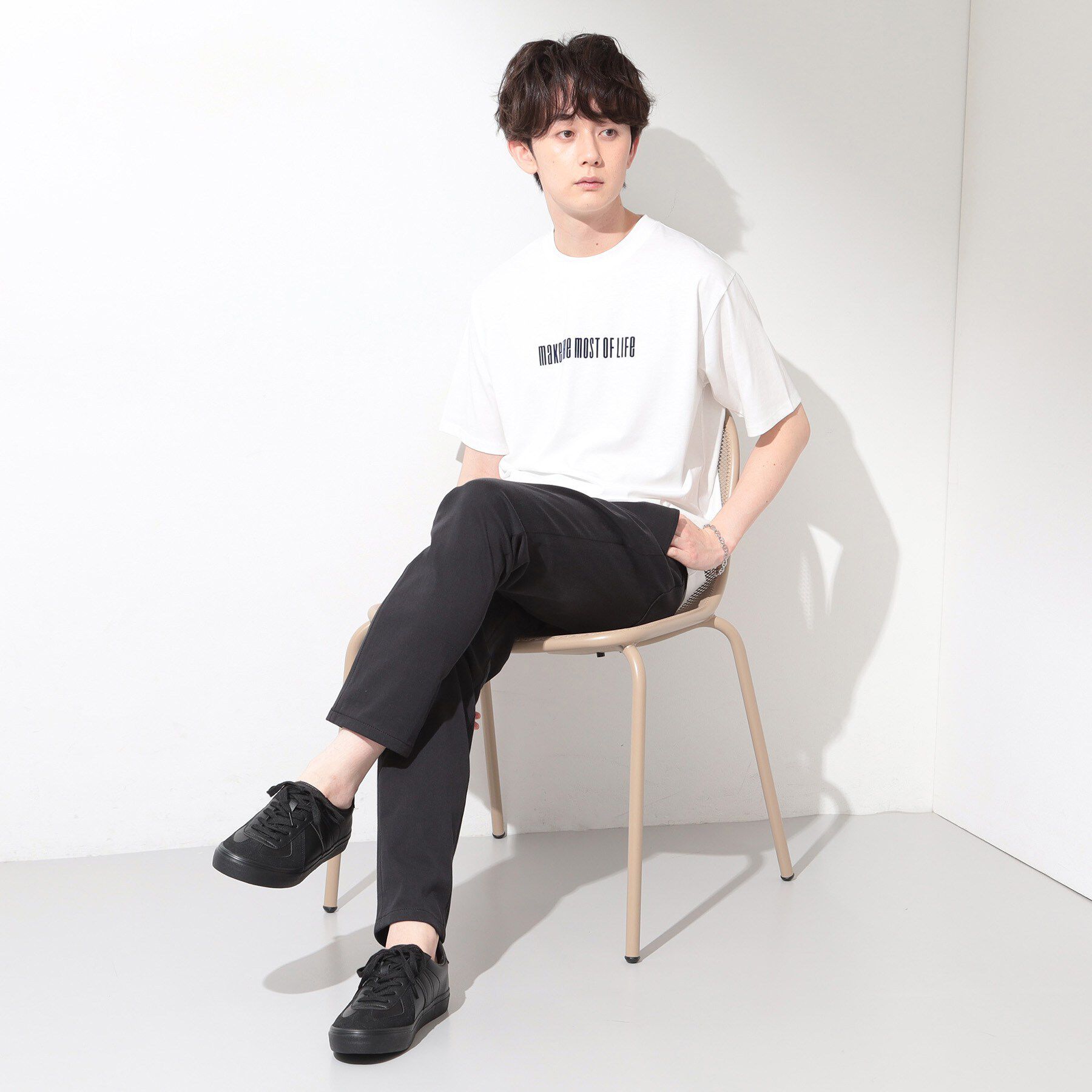 THE SHOP TK「COOLロゴ半袖Tシャツ 接触冷感／洗濯機OK」|Tシャツ・カットソー|