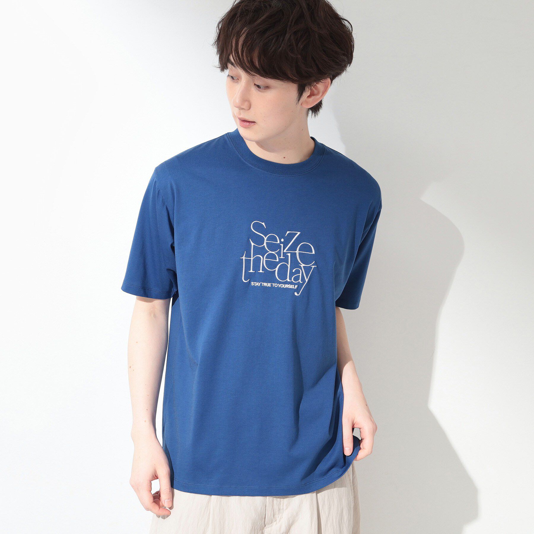THE SHOP TK「COOLロゴ半袖Tシャツ 接触冷感／洗濯機OK」|Tシャツ・カットソー|