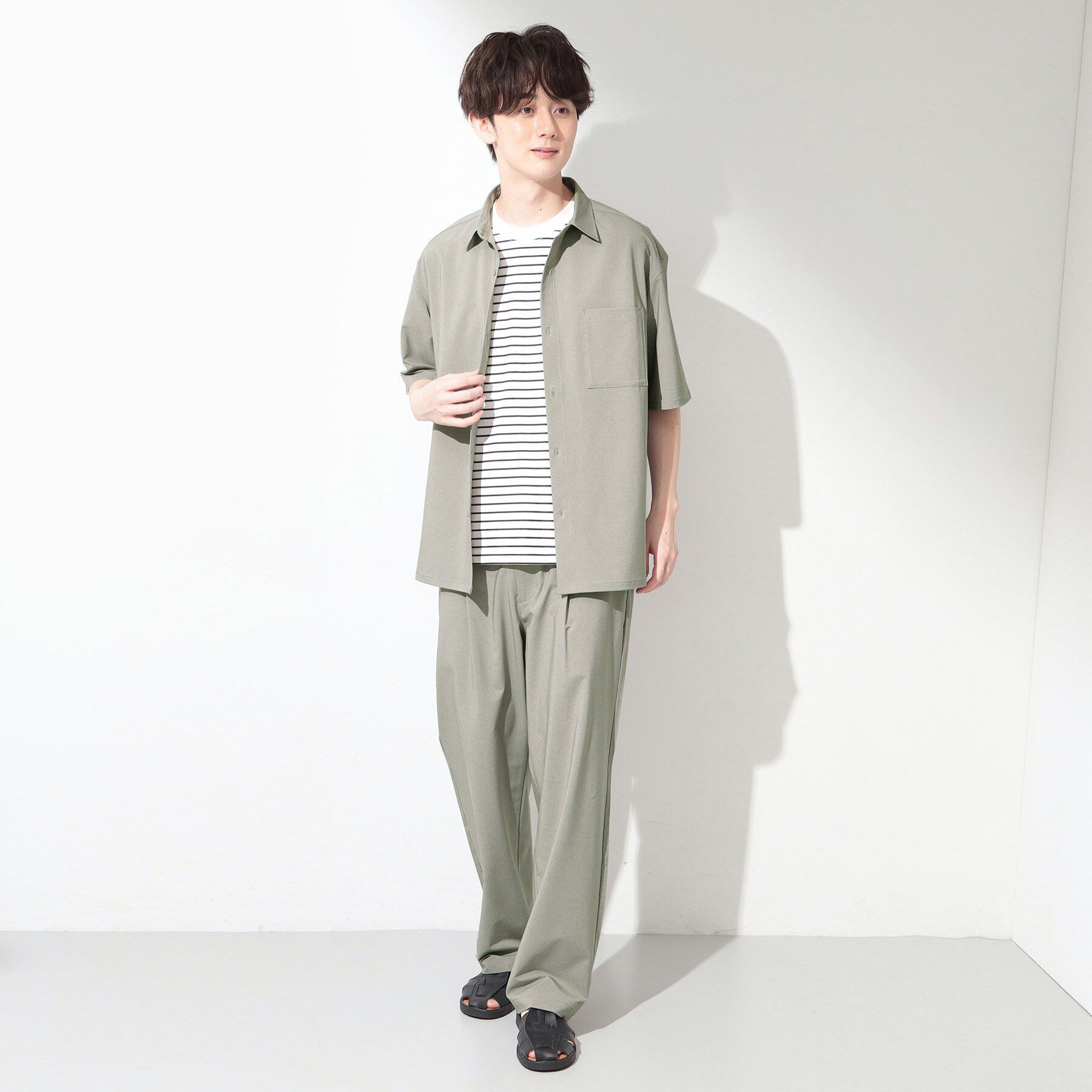THE SHOP TK「クールウェザー セミワイド イージーパンツ 接触冷感／洗濯機OK／ベルト要らず／セットアップ可」|その他|