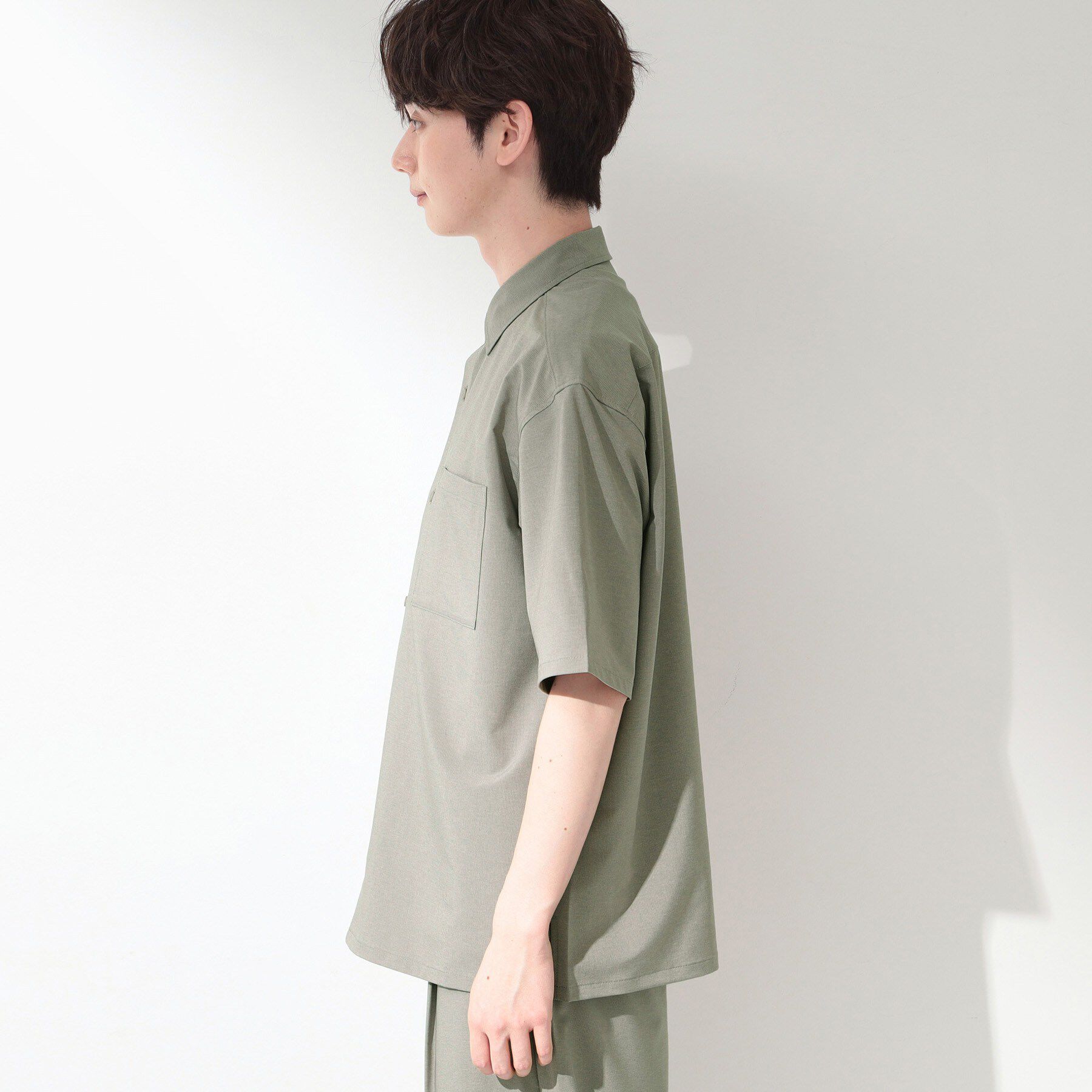 THE SHOP TK「クールウェザー 半袖シャツ 接触冷感／洗濯機OK／セットアップ可」|シャツ・ブラウス|