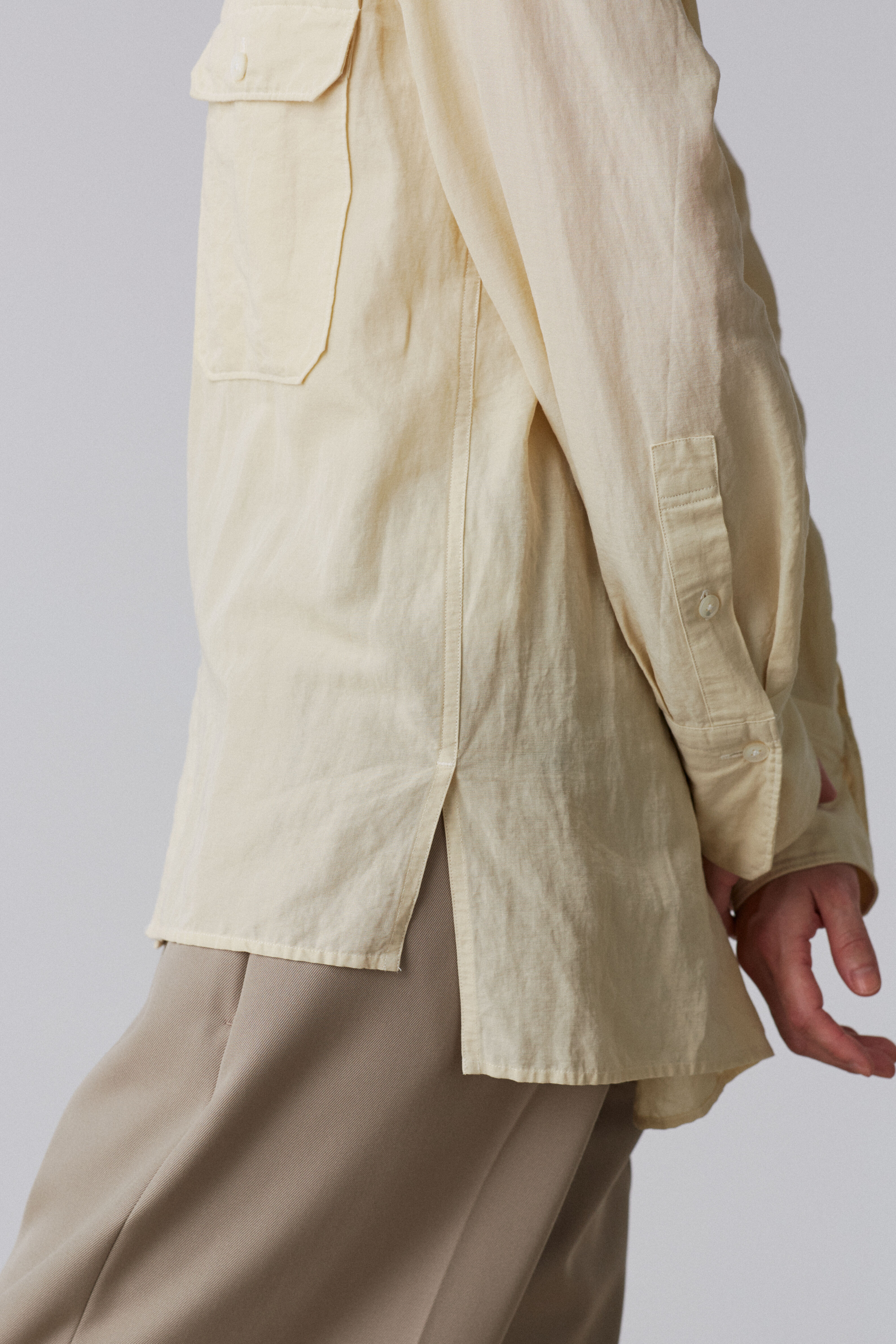 YLEVE 「YLEVE / COTTON RAMIE BROAD SHIRT」|シャツ・ブラウス|