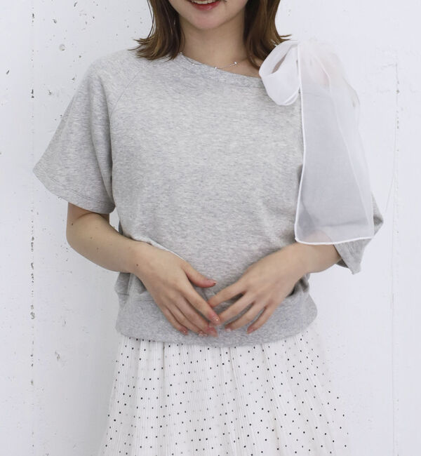 archives「オーガンジーリボンオフショルスウェット」|Tシャツ・カットソー|