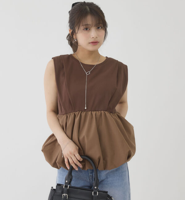 archives「ドッキングバルーンＴＯＰＳ」|タンクトップ|BROWN
