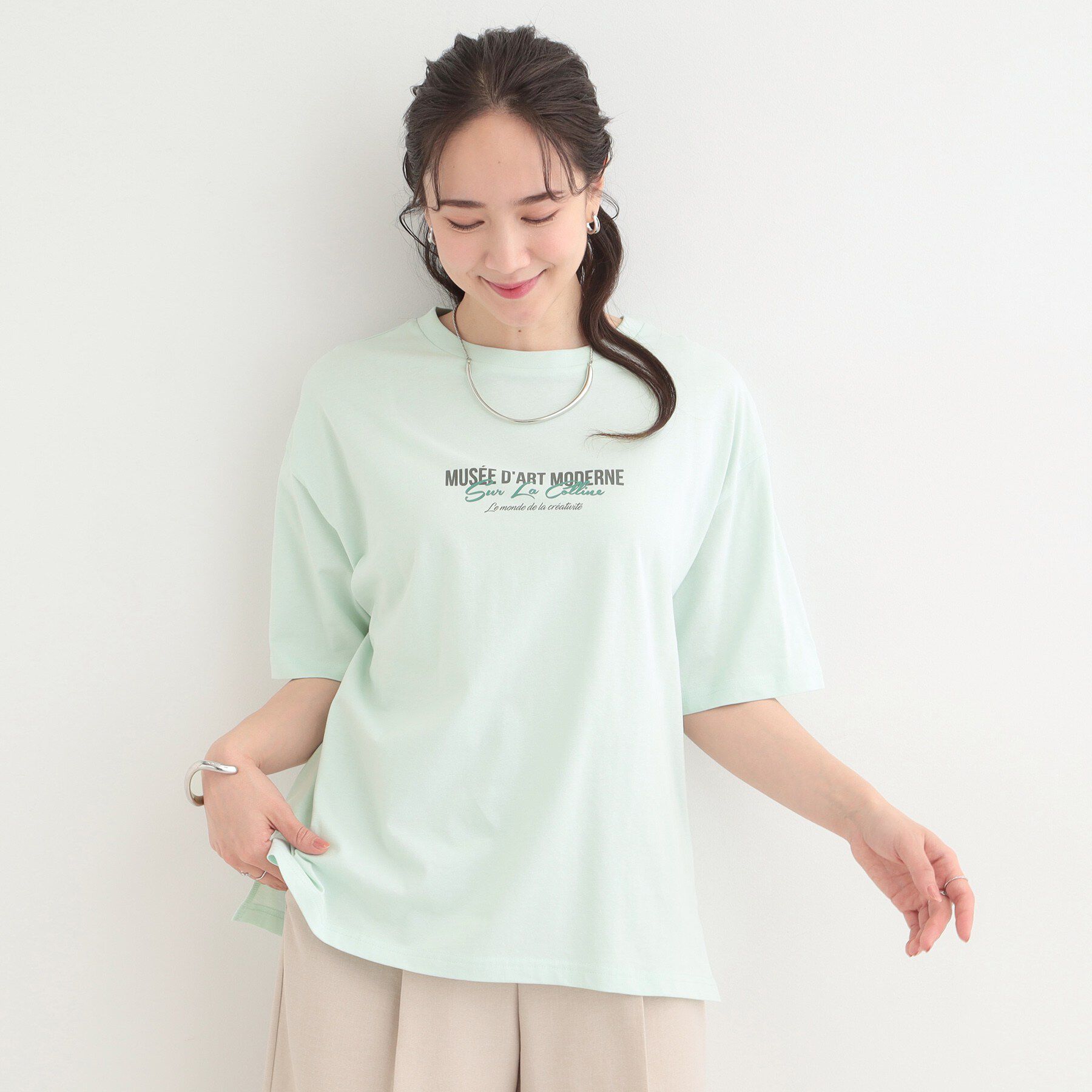SHOO･LA･RUE「【綿100％/S-LL/プチプラ】選べる3柄 プリントアソートTシャツ」|Tシャツ・カットソー|