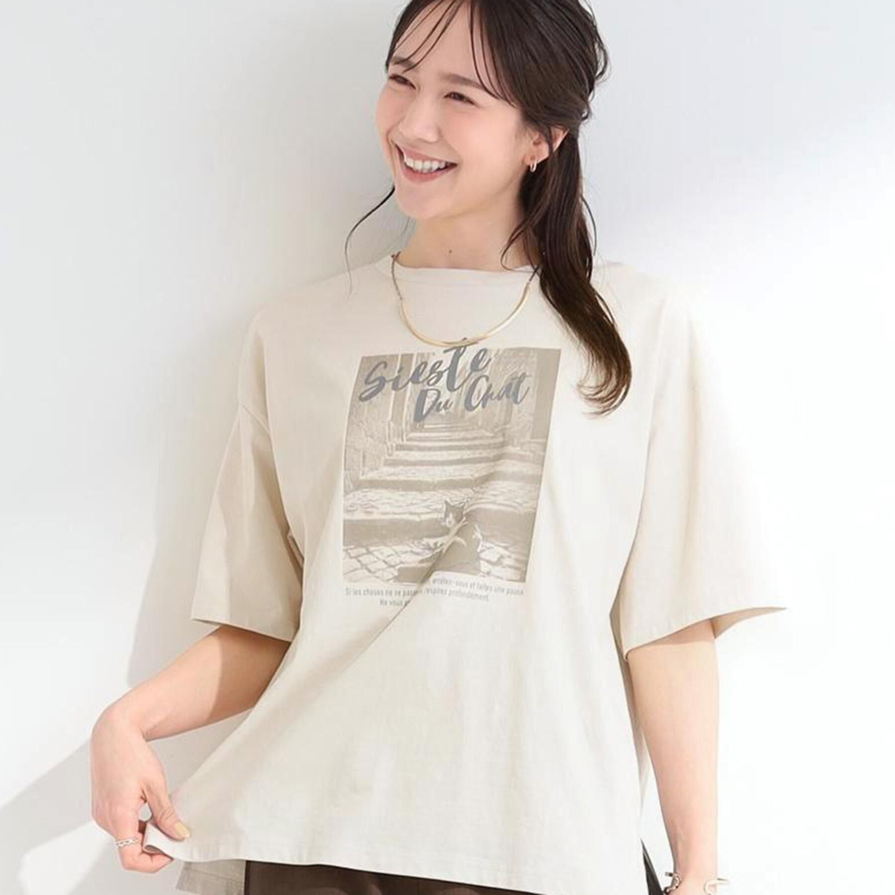 SHOO･LA･RUE「【綿100％/S-LL/プチプラ】選べる3柄 プリントアソートTシャツ」|Tシャツ・カットソー|