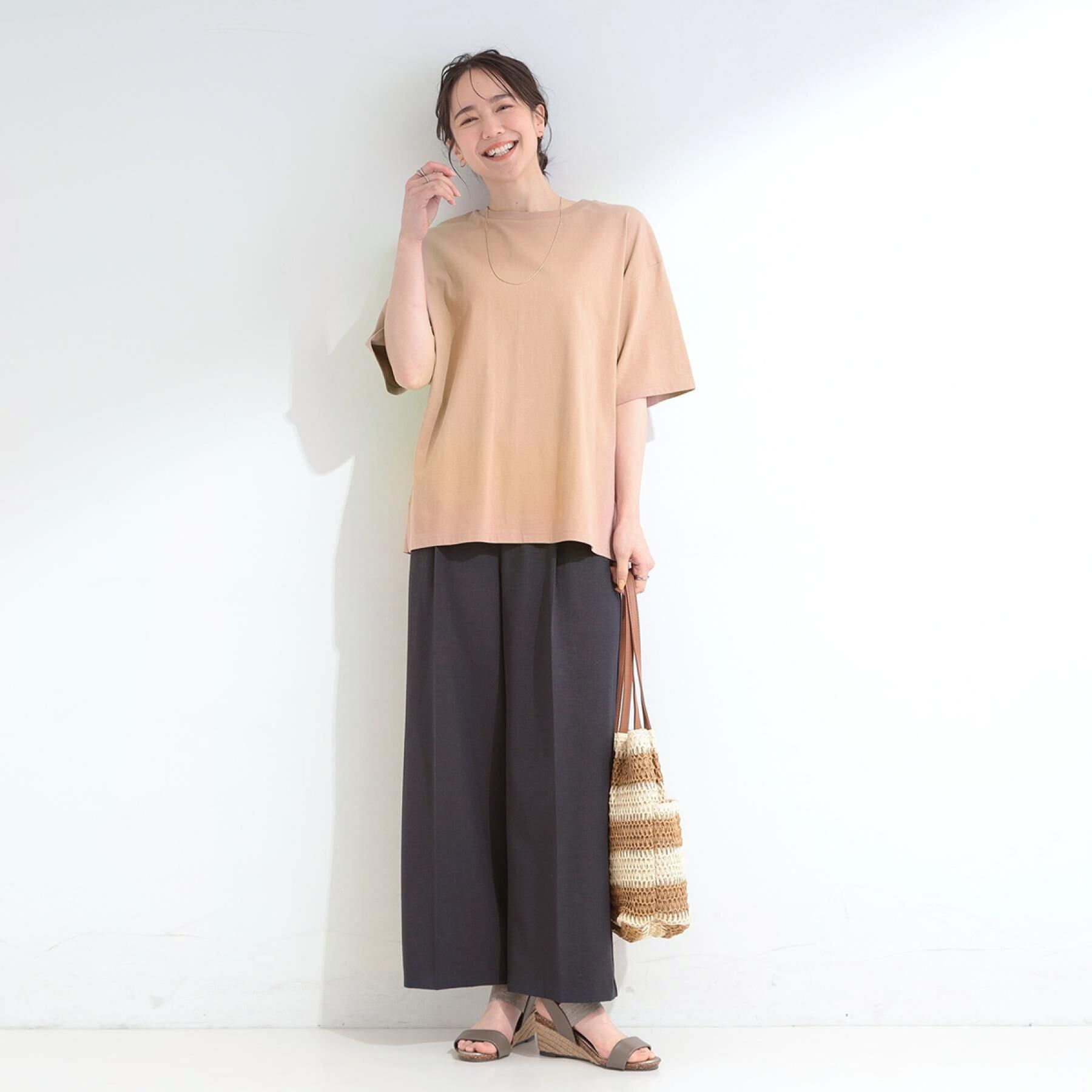 SHOO･LA･RUE「【綿100%/S-LL/プチプラ】ゆるシルエット シンプルTシャツ」|Tシャツ・カットソー|