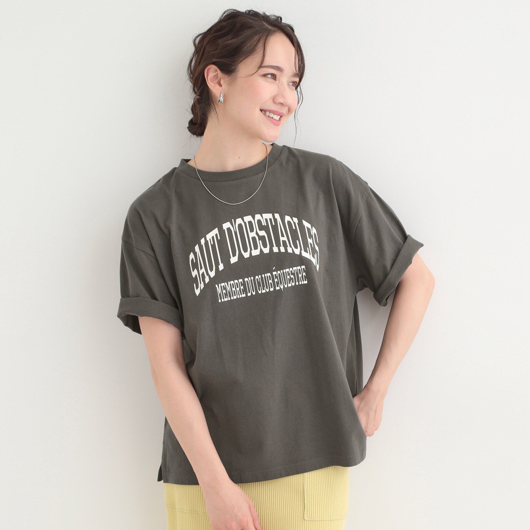 SHOO･LA･RUE「【綿100%/S-LL/プチプラ】ゆるシルエット シンプルTシャツ」|Tシャツ・カットソー|