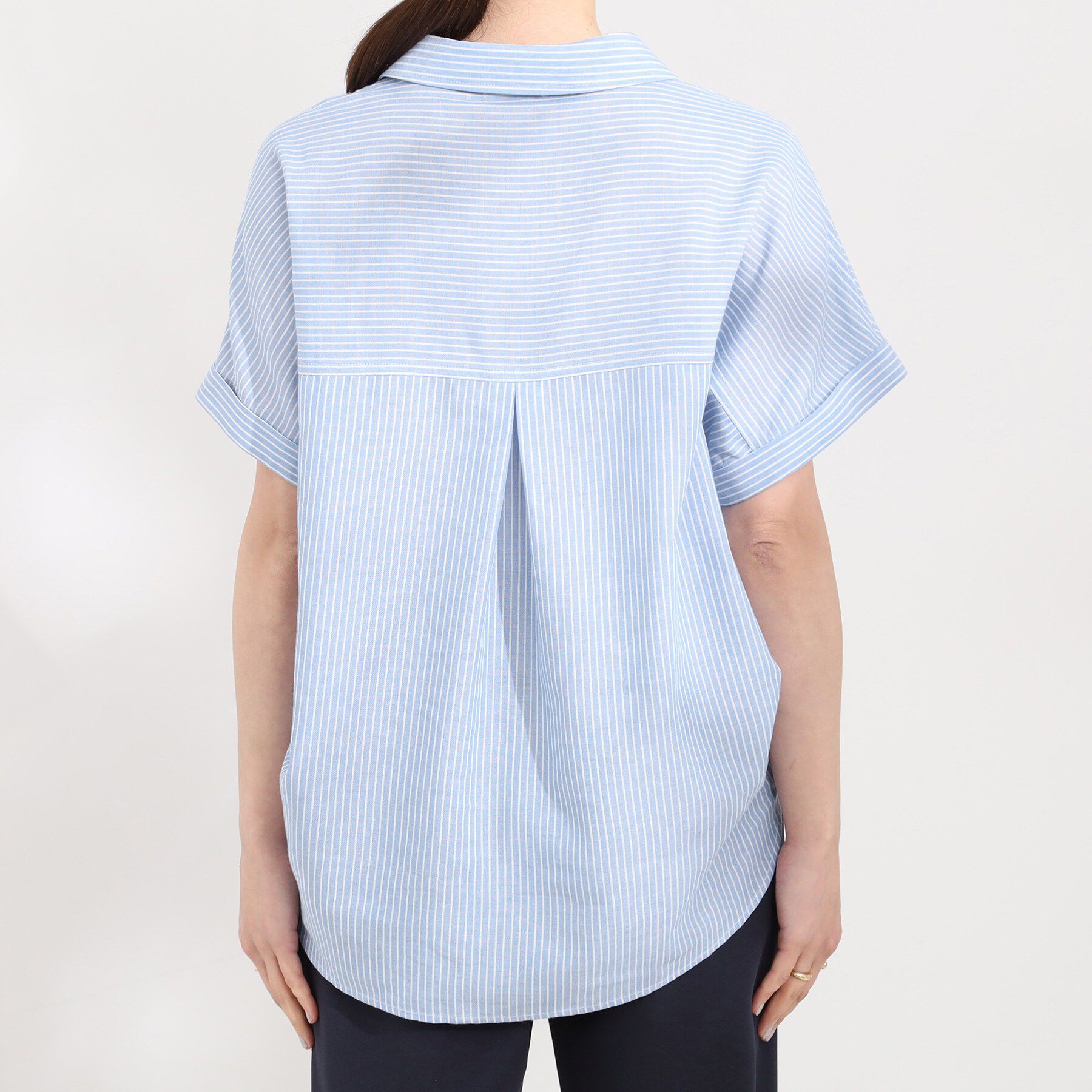 SHOO･LA･RUE「【ひんやり/UV】インせず着られる フレンチリネンスキッパーシャツ」|シャツ・ブラウス|