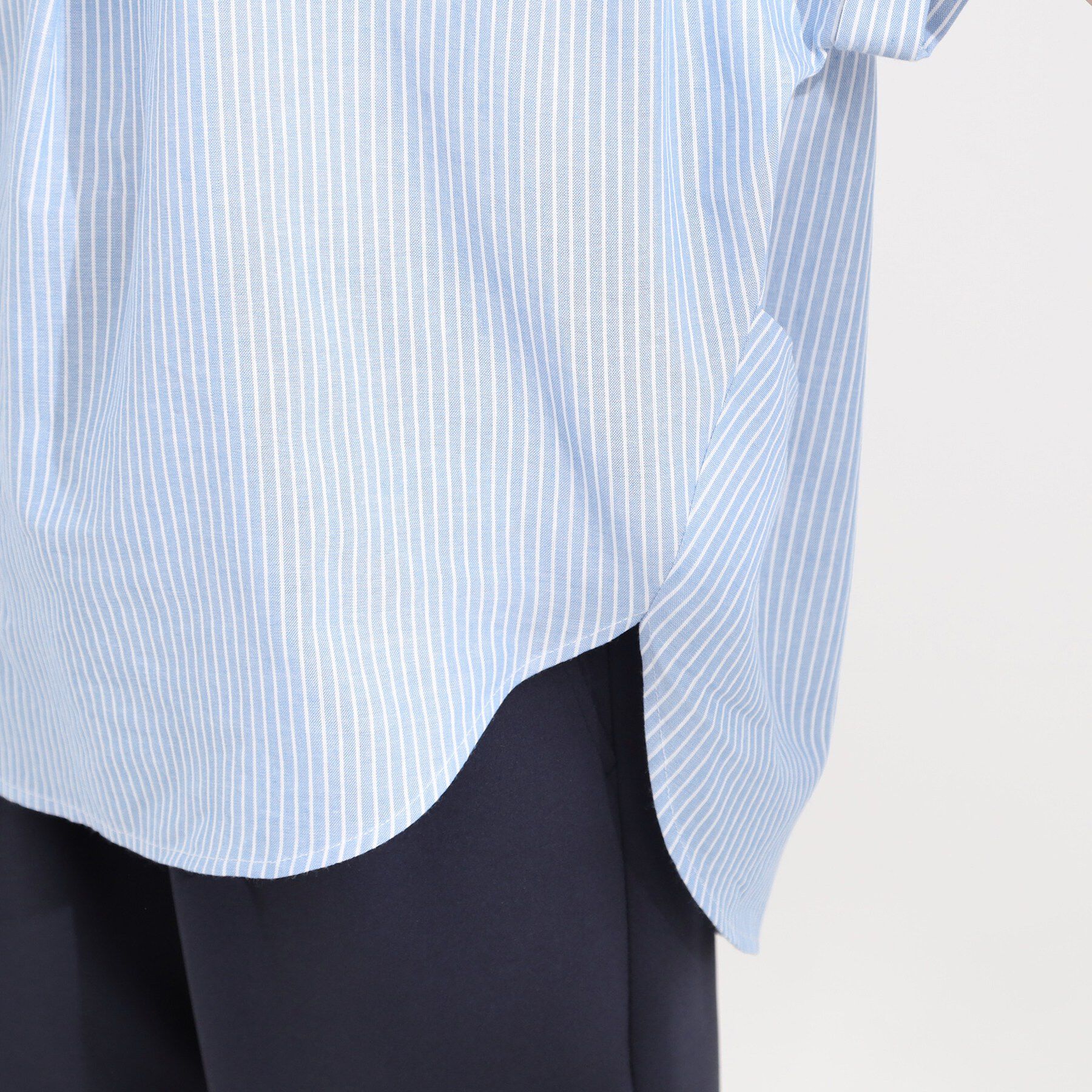 SHOO･LA･RUE「【ひんやり/UV】インせず着られる フレンチリネンスキッパーシャツ」|シャツ・ブラウス|