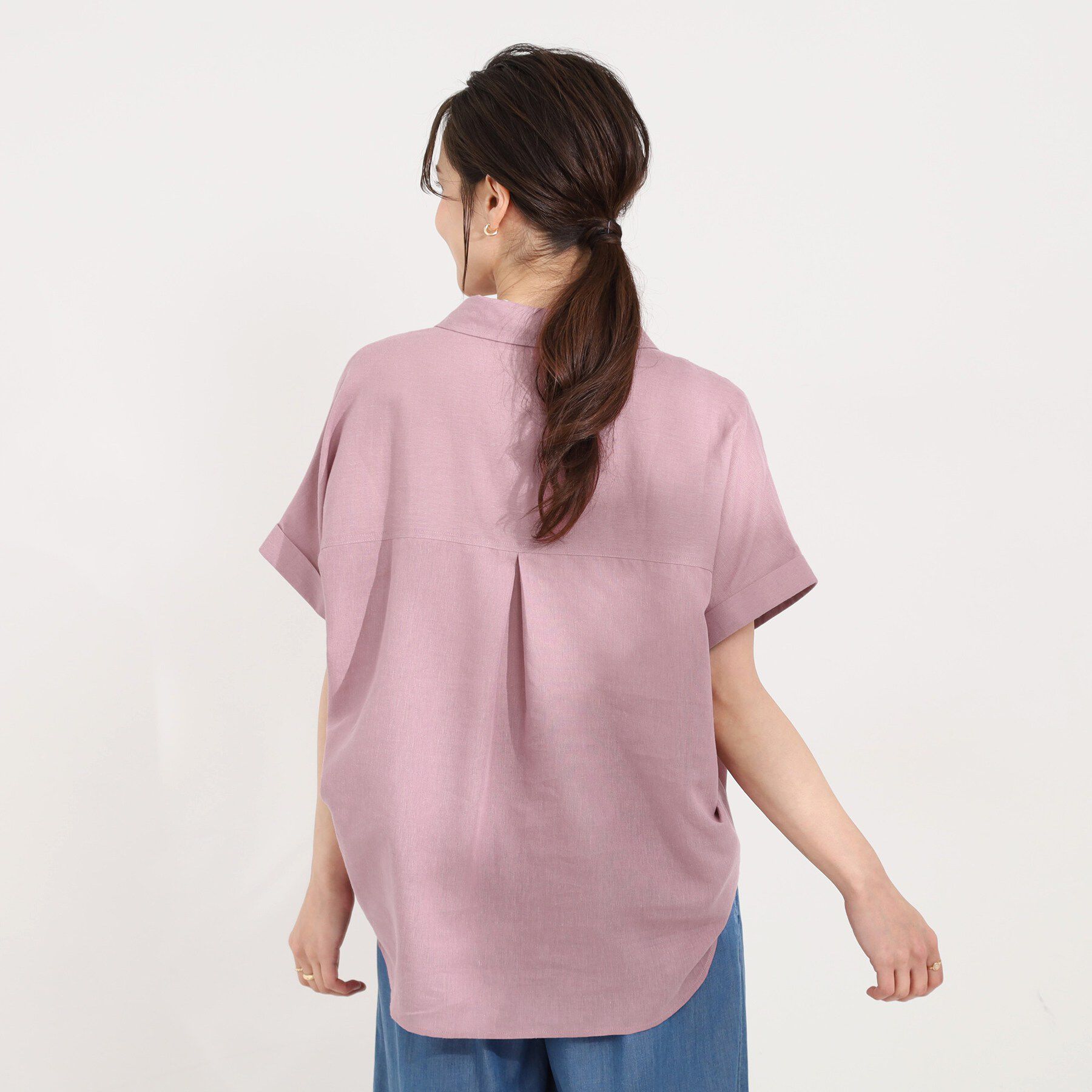 SHOO･LA･RUE「【ひんやり/UV】インせず着られる フレンチリネンスキッパーシャツ」|シャツ・ブラウス|