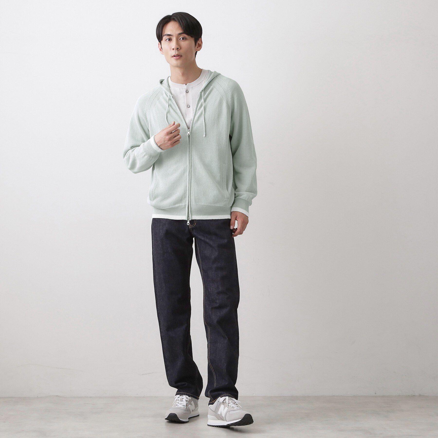 Dessin「ペーパーブレンドジップカーデ」|カーディガン|