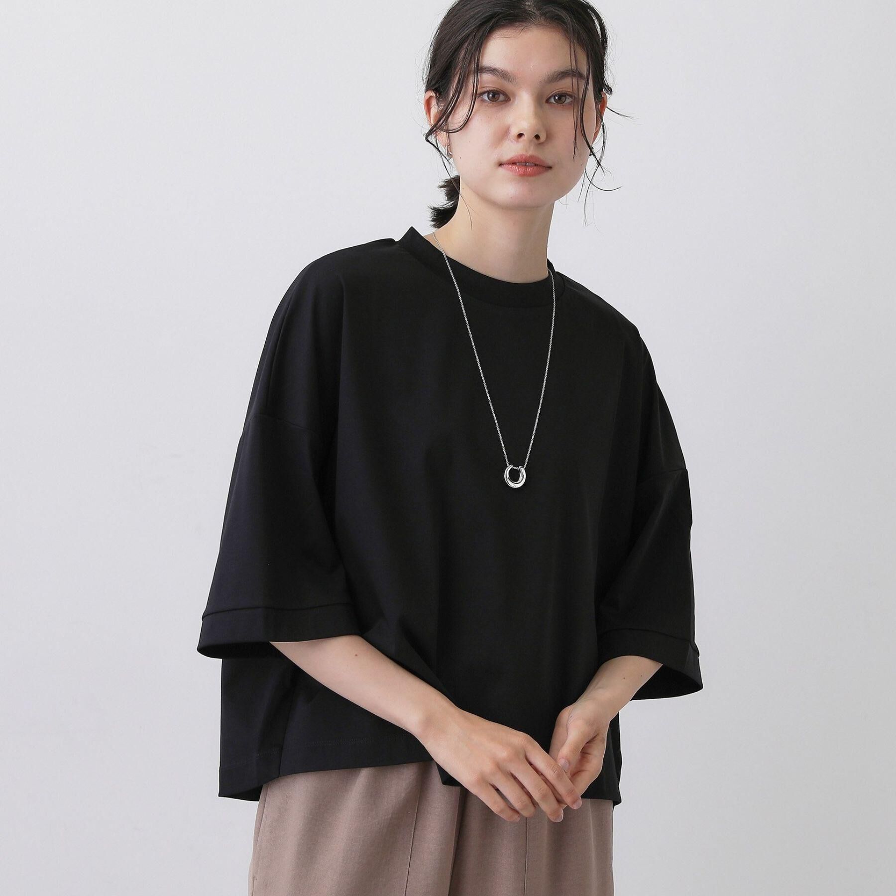 Dessin「【体型カバー】美光沢カットソーボクシーシルエット」|Tシャツ・カットソー|