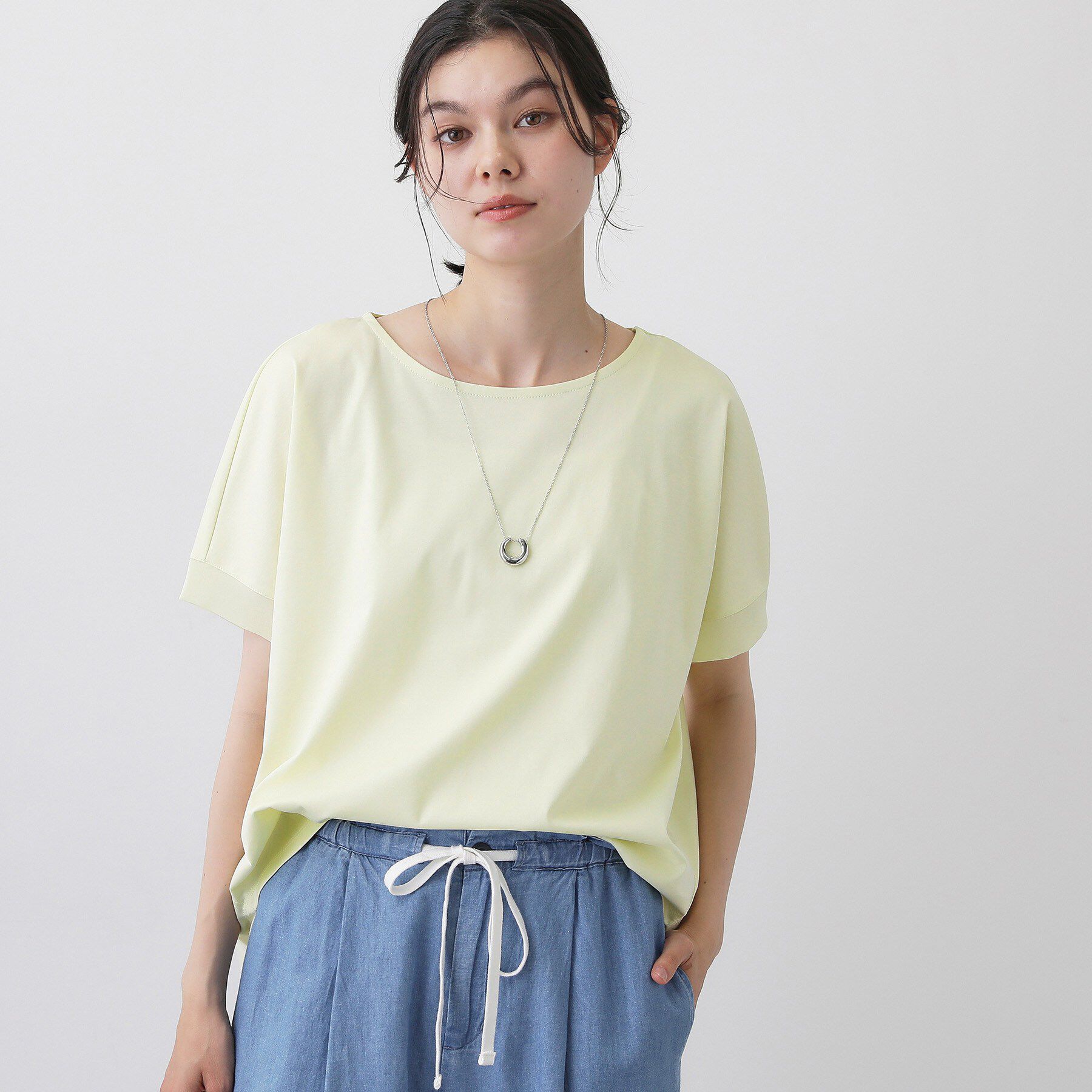 Dessin「【接触冷感/UVカット】美光沢カットソーワイドシルエット」|Tシャツ・カットソー|