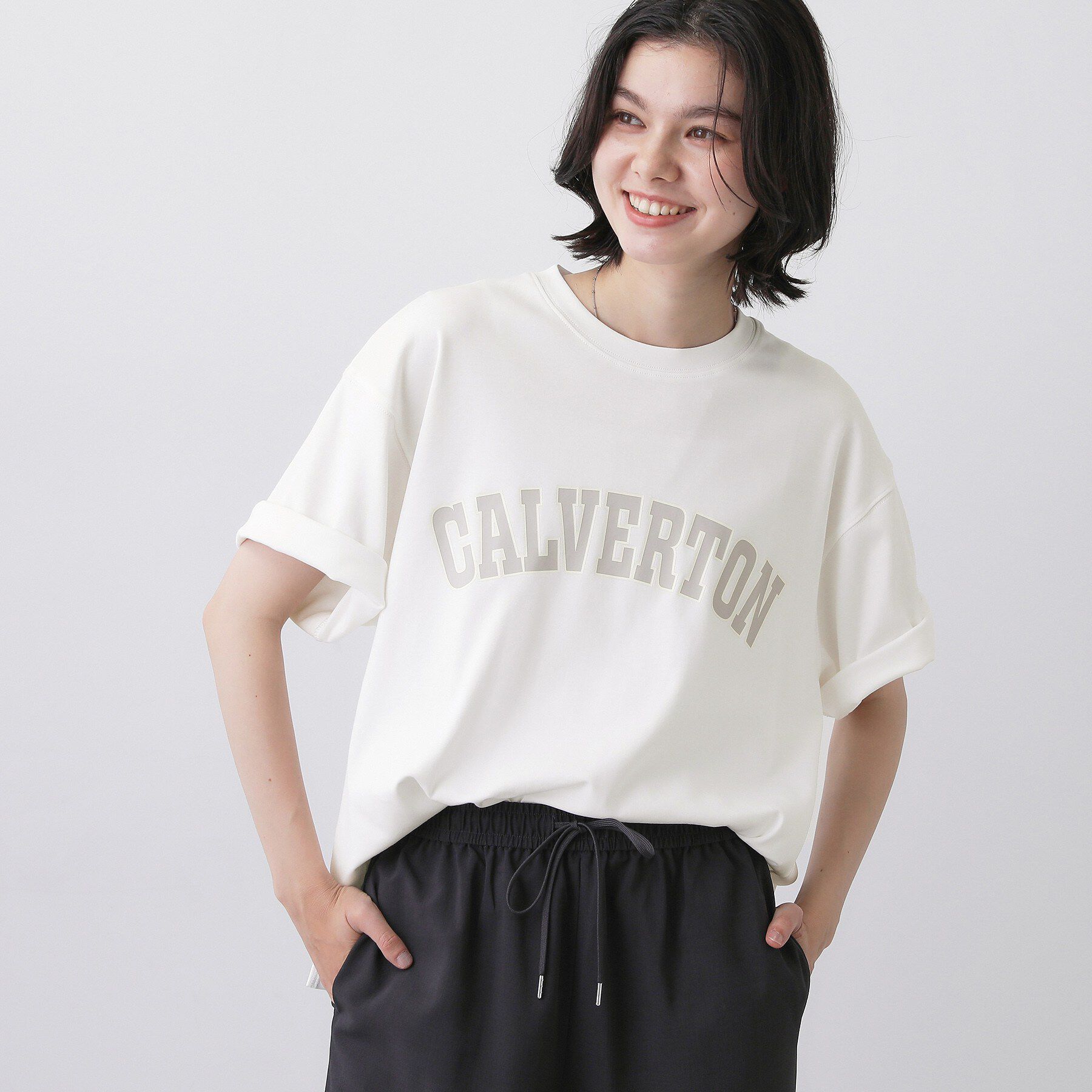 Dessin「【撥水加工】ロゴプリントTシャツ」|Tシャツ・カットソー|