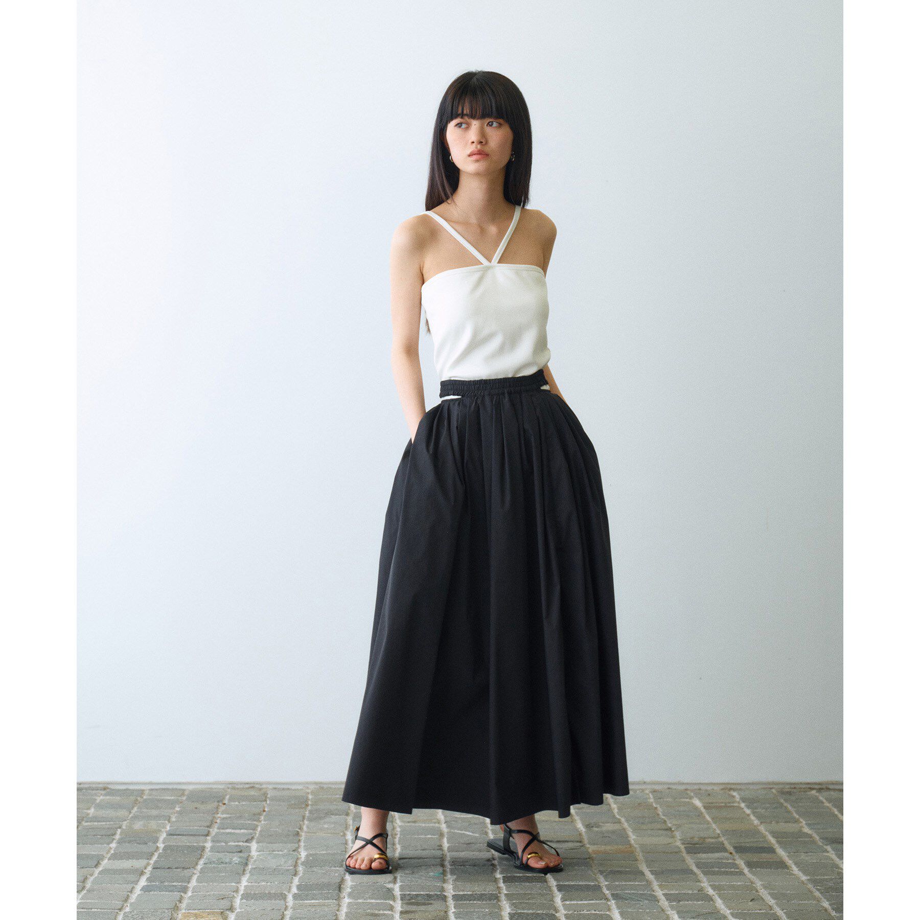 CODE A「【Cup-in】design cut camisole」|キャミソール|