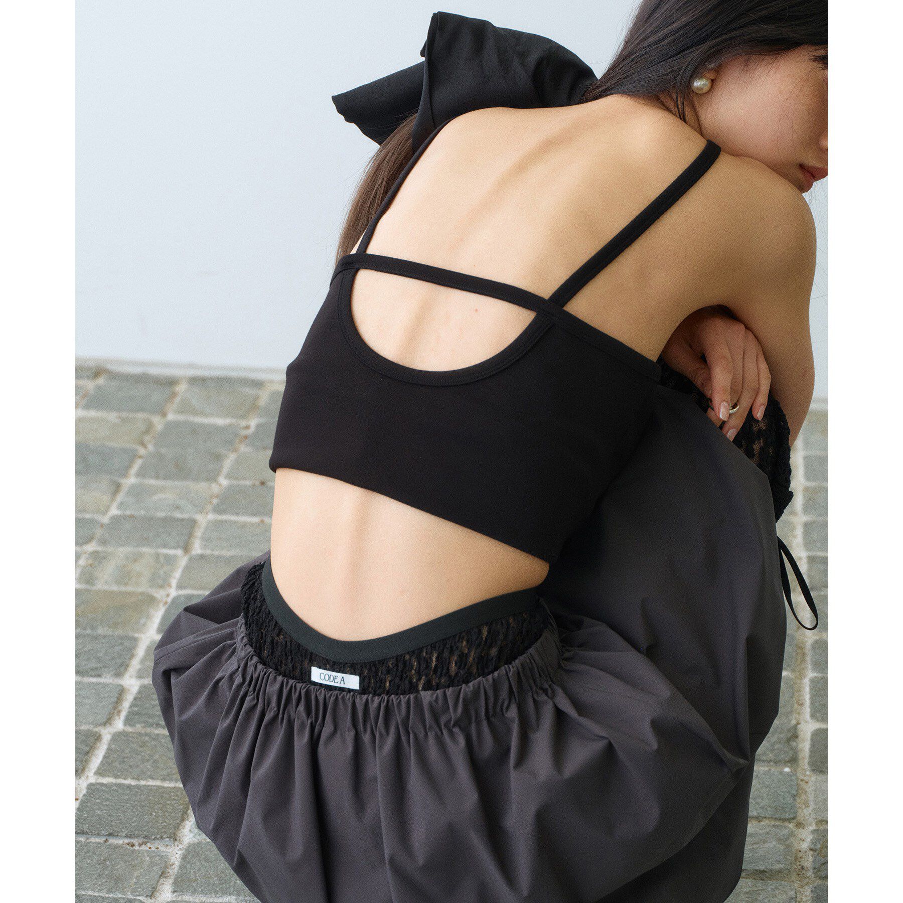 CODE A「【Cup-in】design cut camisole」|キャミソール|
