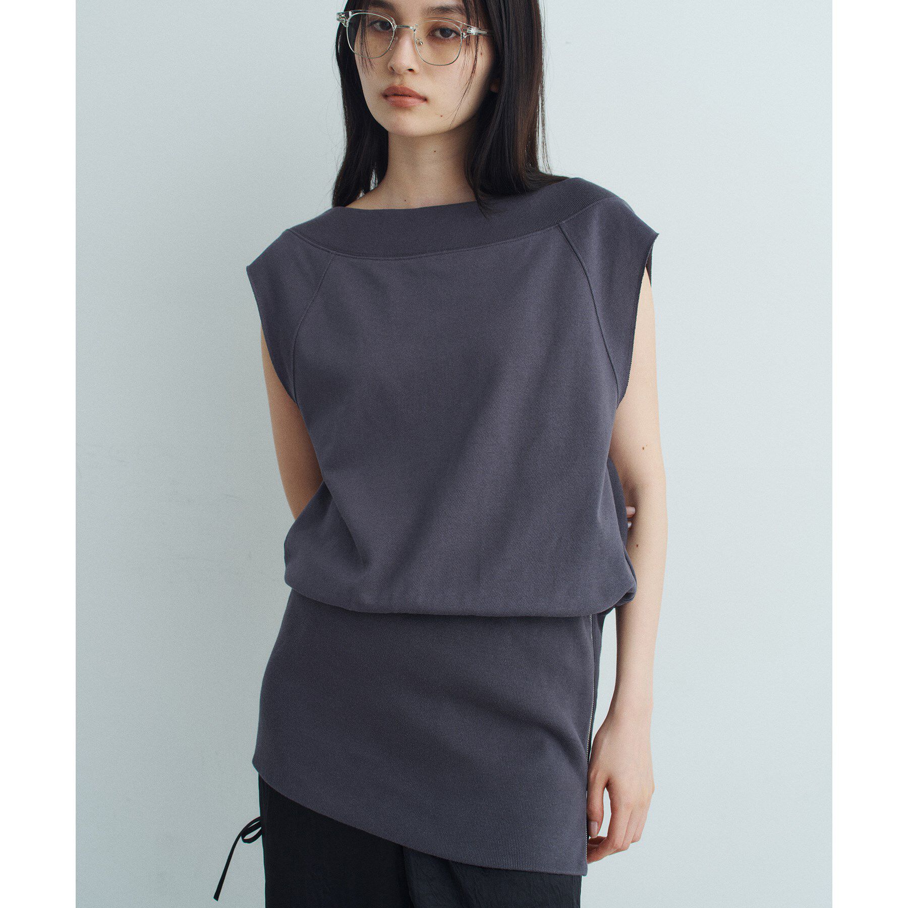 CODE A「off－shoulder sleeveless tops」|Tシャツ・カットソー|グレー(012)