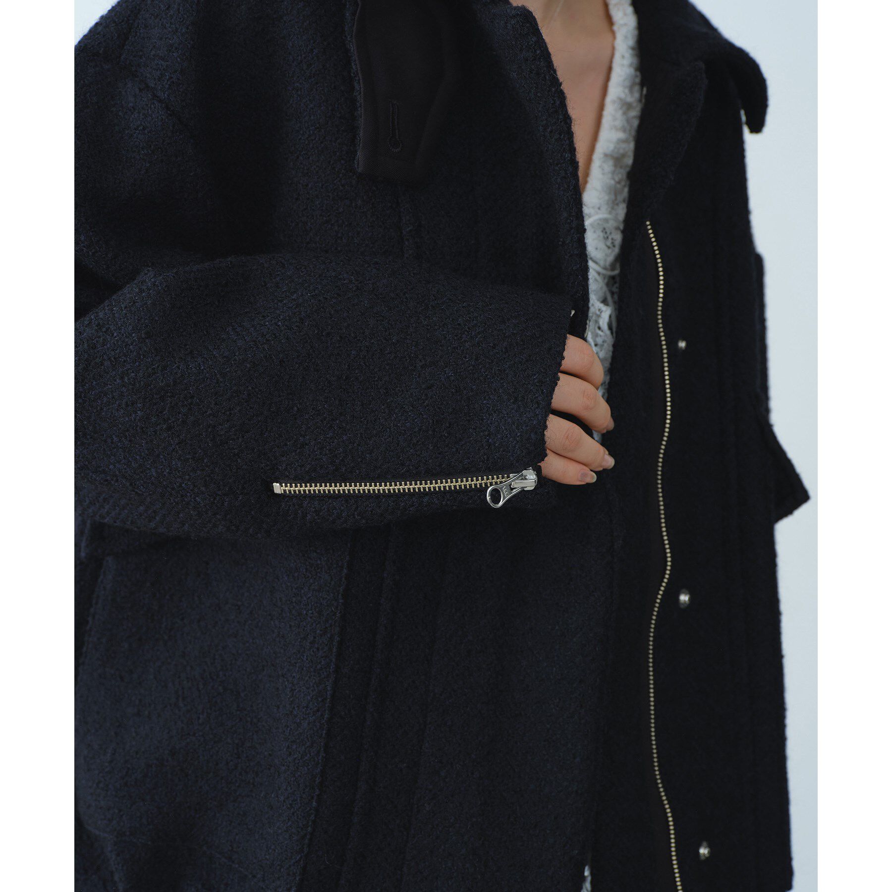 CODE A「oversized tweed blouson」|ダウン|