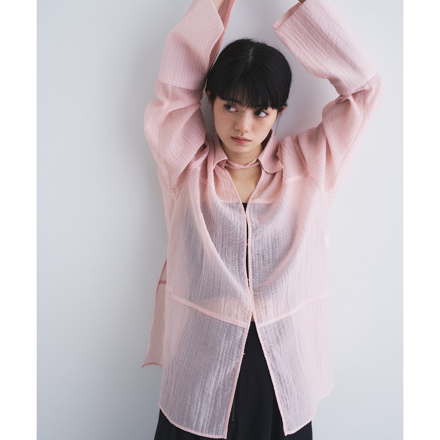 CODE A「point neck ribbon shirts」|シャツ・ブラウス|